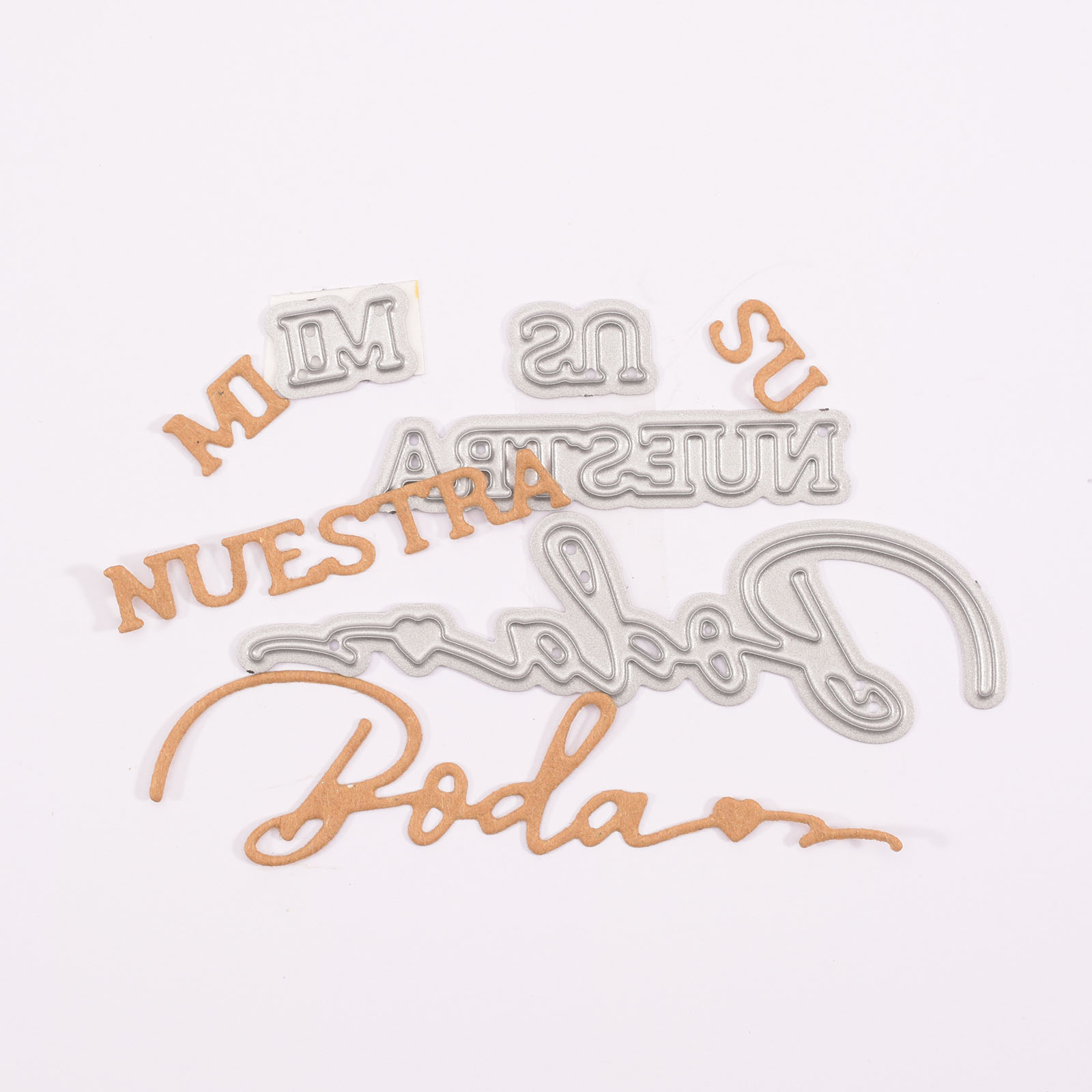 Mundart Stempel • Matrice de découpe avec texte en espagnol "su, mi, nuestra boda"