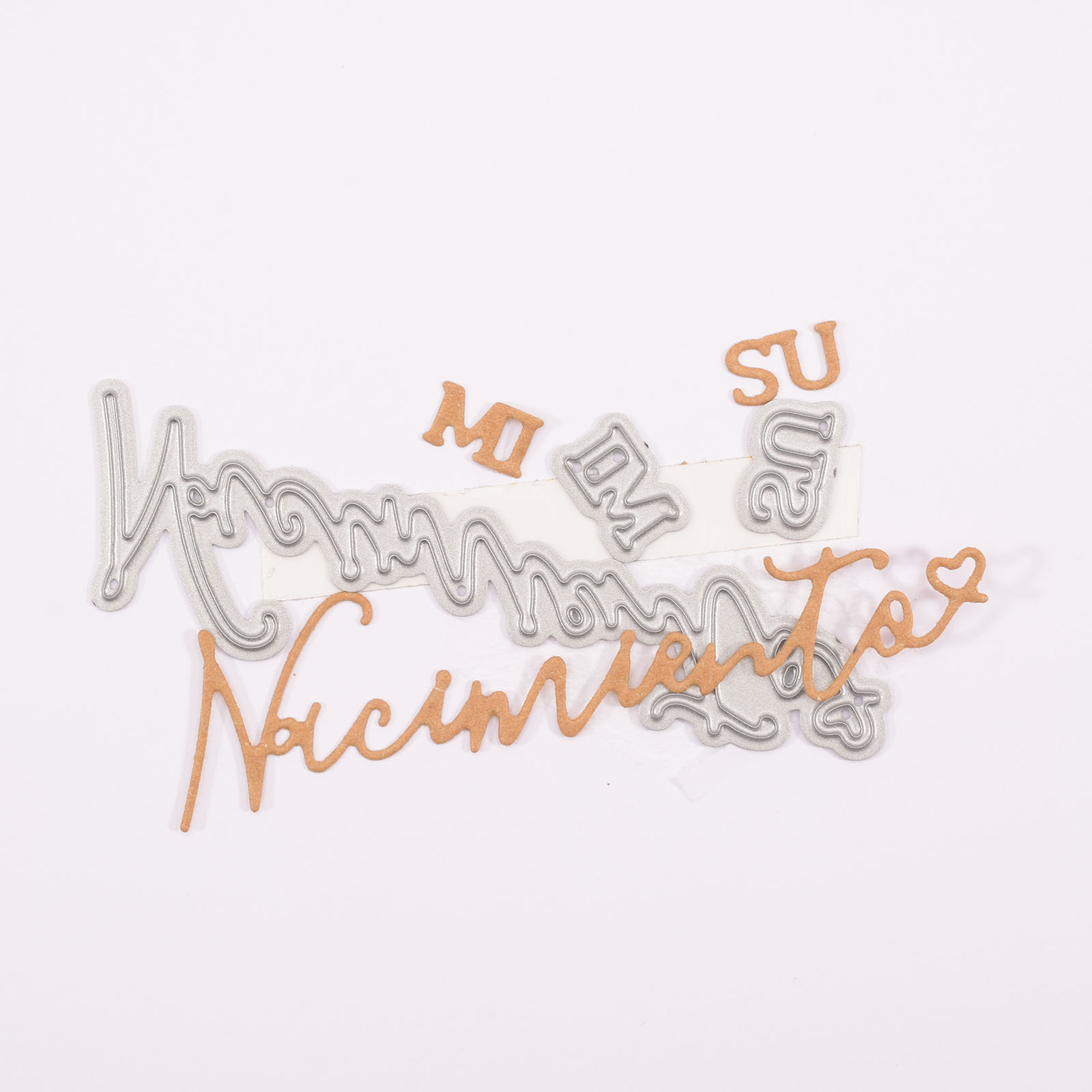 Mundart Stempel • Cutting Die Spanish text "su mi nacimiento"