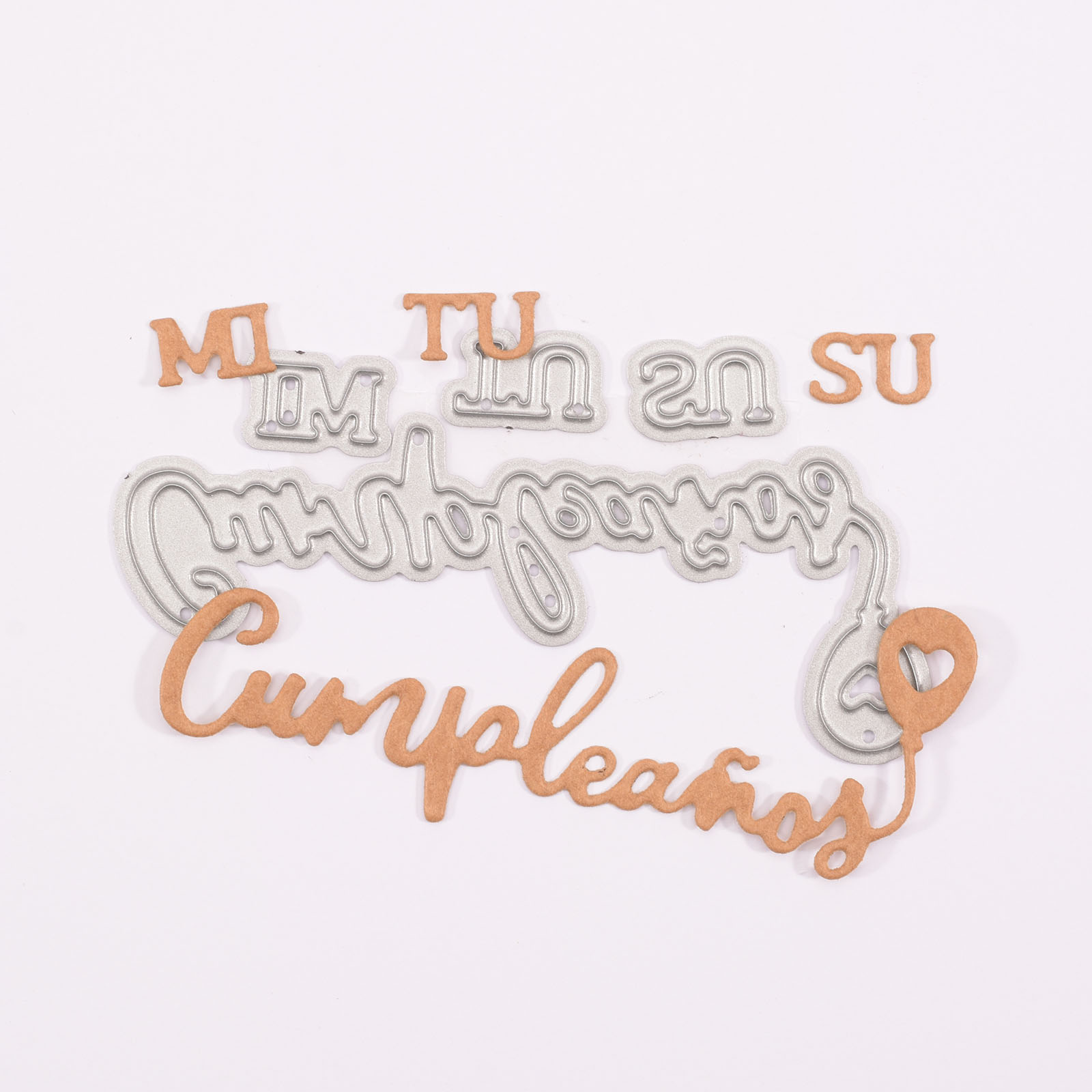 Mundart Stempel • Cutting Die Spanish text "su tu mi cumpleanos"