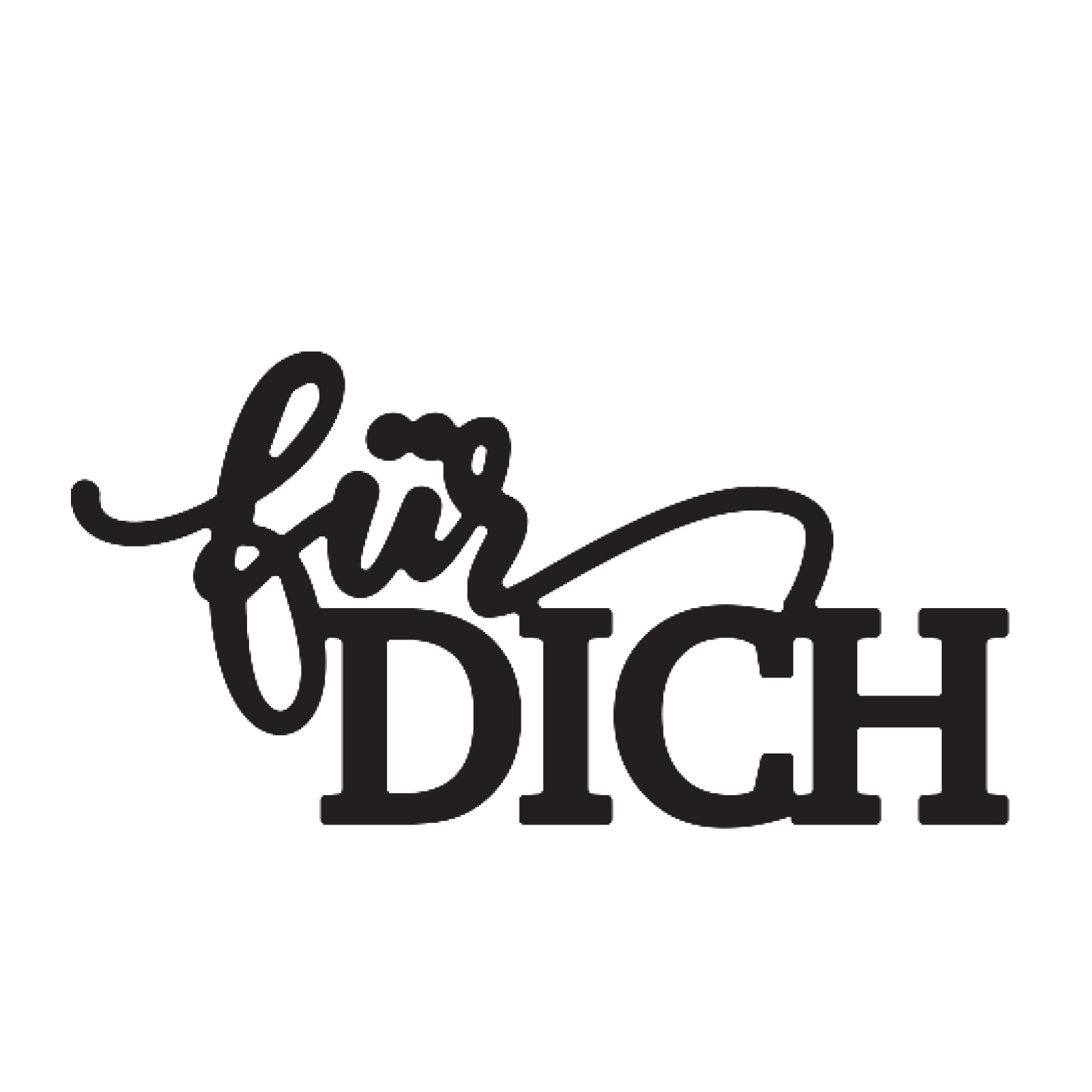 Mundart Stempel • Matrice de découpe avec texte allemand für dich