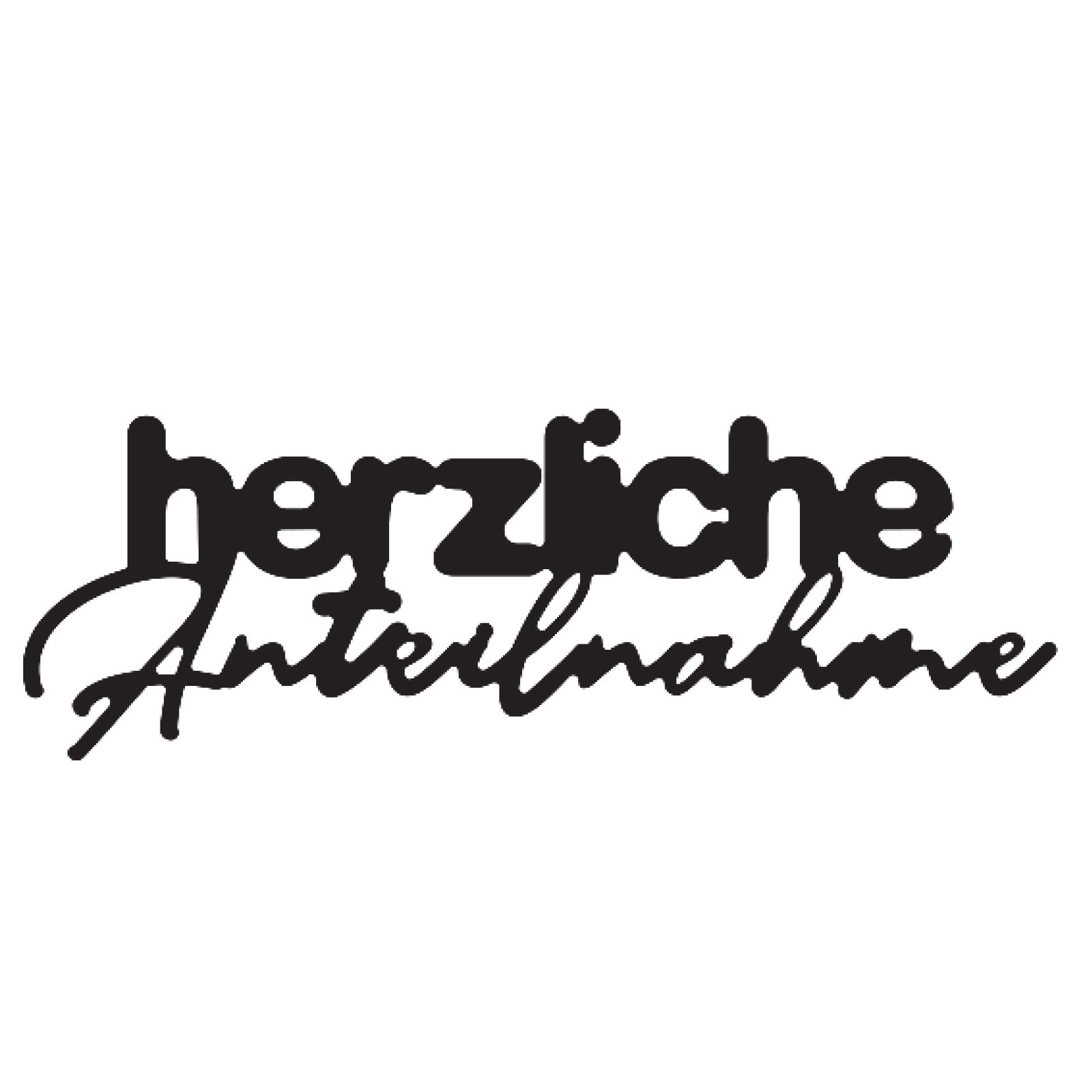 Mundart Stempel • Cutting Die German text "herzliche Anteilnahme