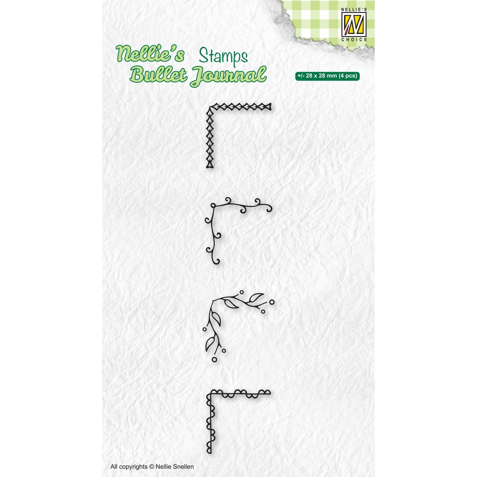 Nellie's Choice • Clear Stamps Suitable for Nellie's Bullet Journal Set of Edges 1