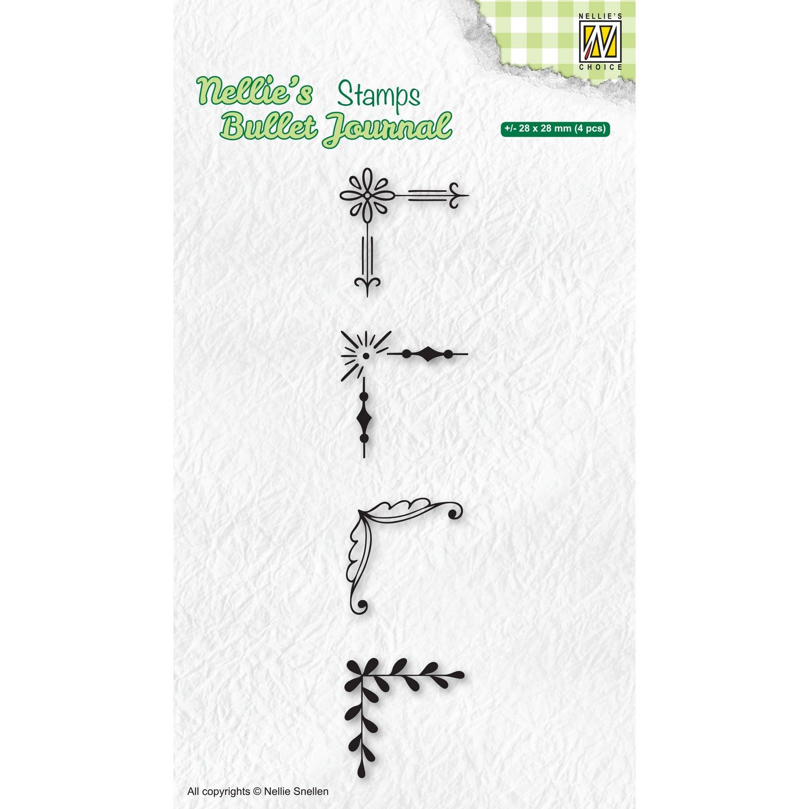 Nellie's Choice • Clear Stamps Suitable for Nellie's Bullet Journal Set of Edges 2