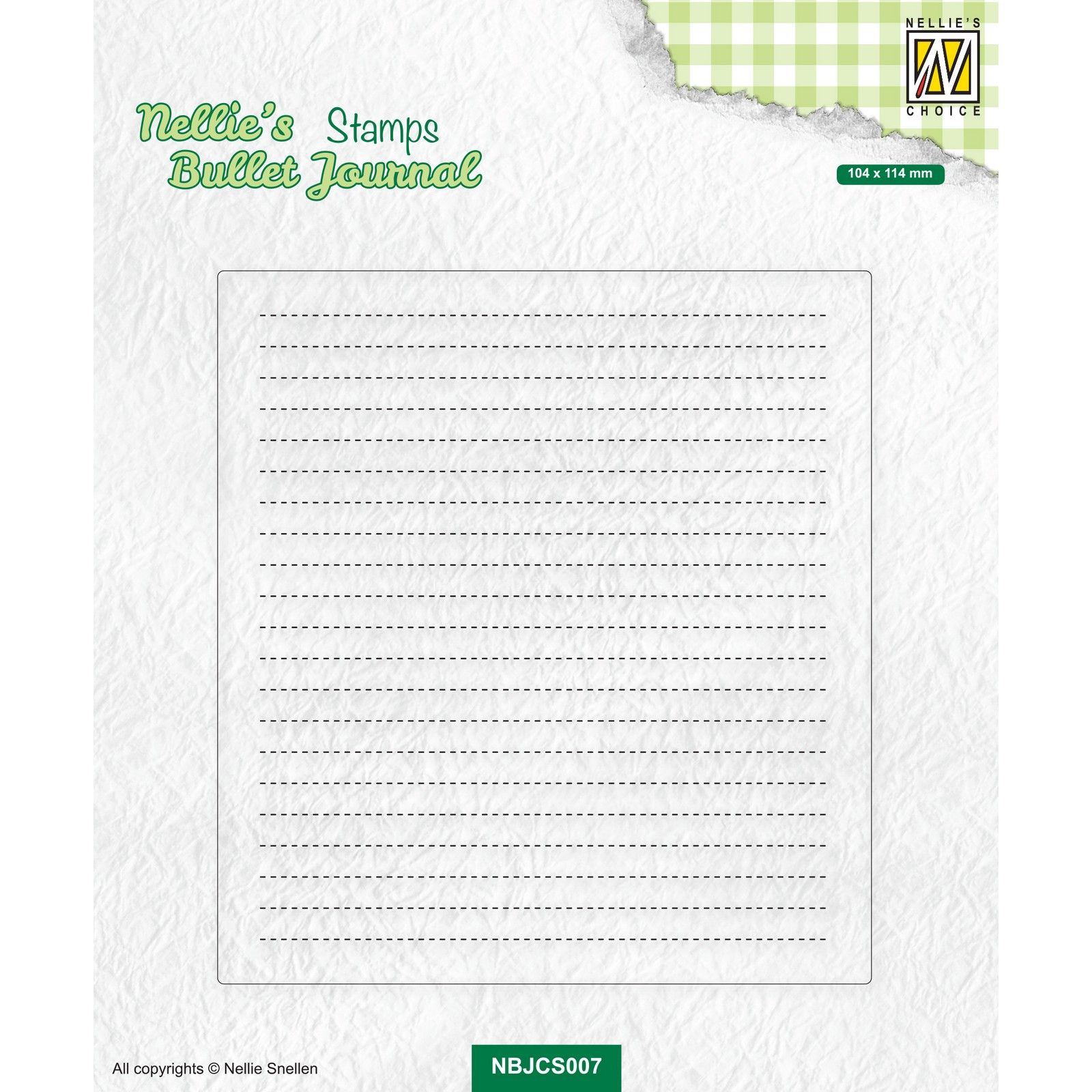 Nellie's Choice • Clear Stempels Suitable for Nellie's Bullet Journal Basic Notepage Layout