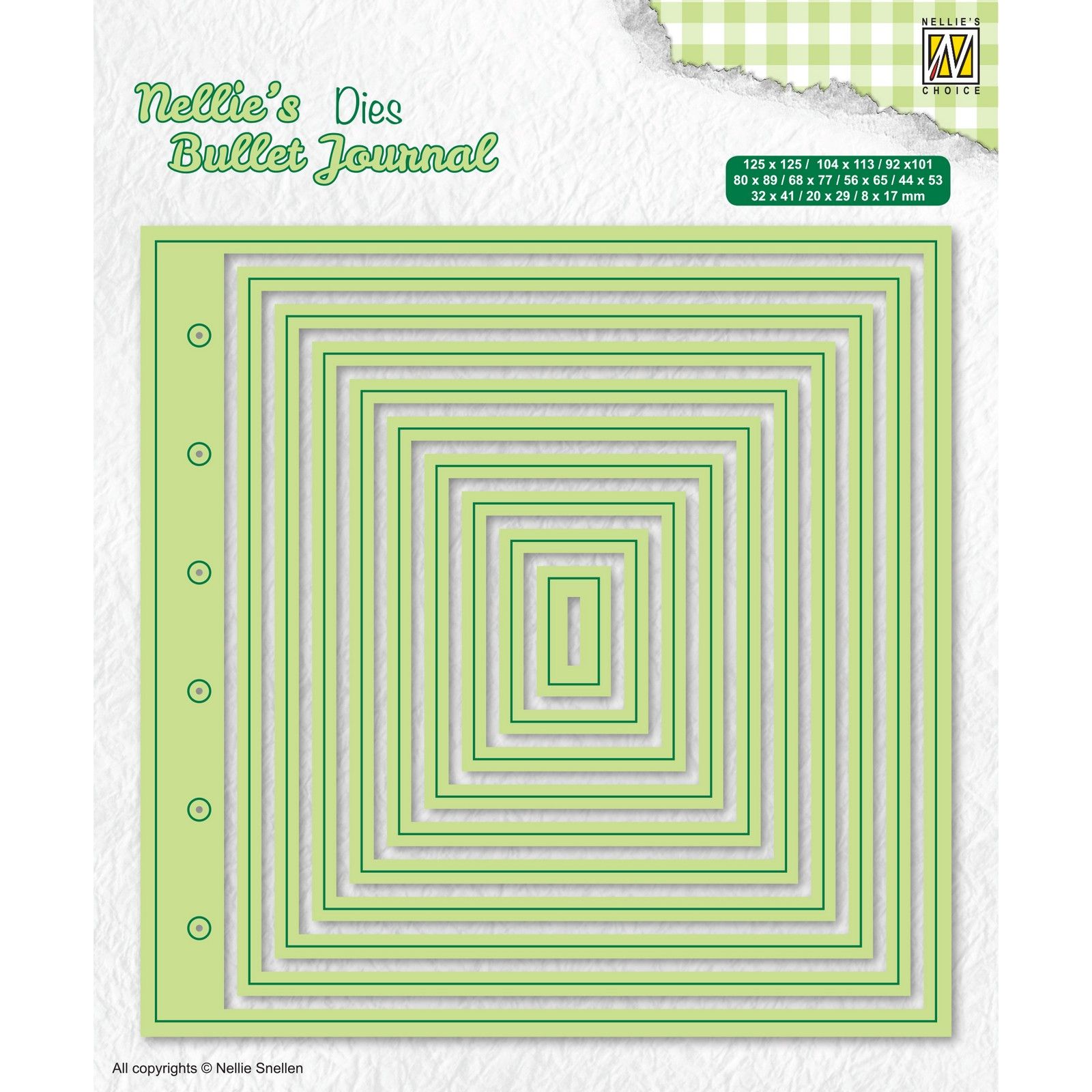 Nellie's Choice • Dies Suitable for Nellie's Bullet Journal Basic Page Cutting Dies