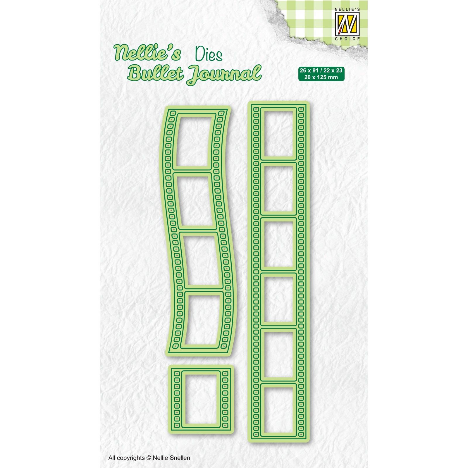 Nellie's Choice • Dies Suitable for Nellie's Bullet Journal Filmstrip Dies