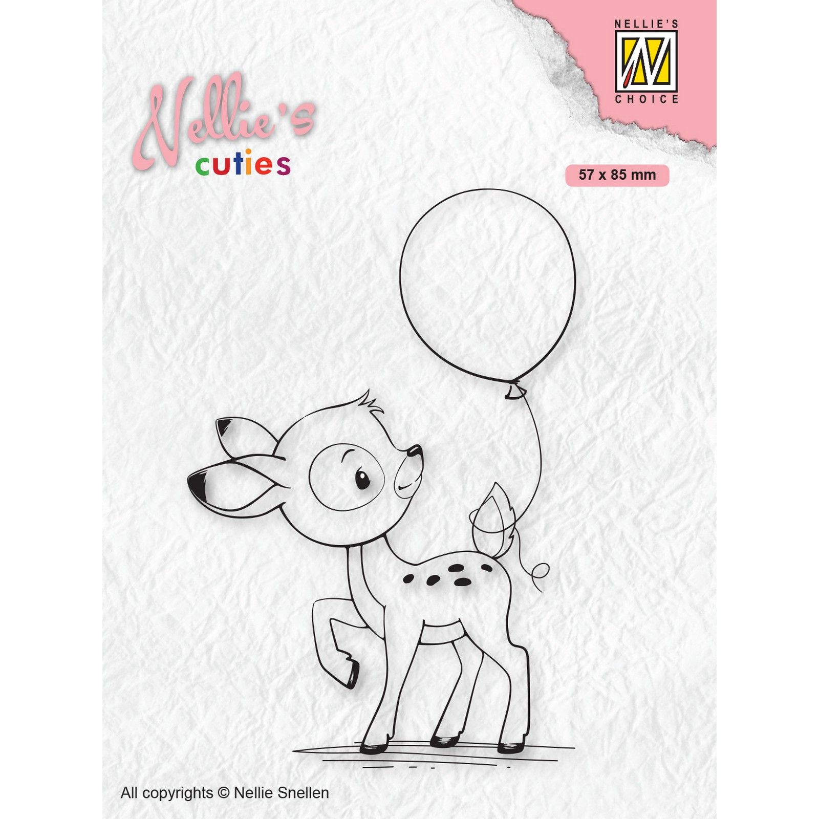Nellie's Choice • Nellie's Cuties Clear Stamp Young Deer With Balloon