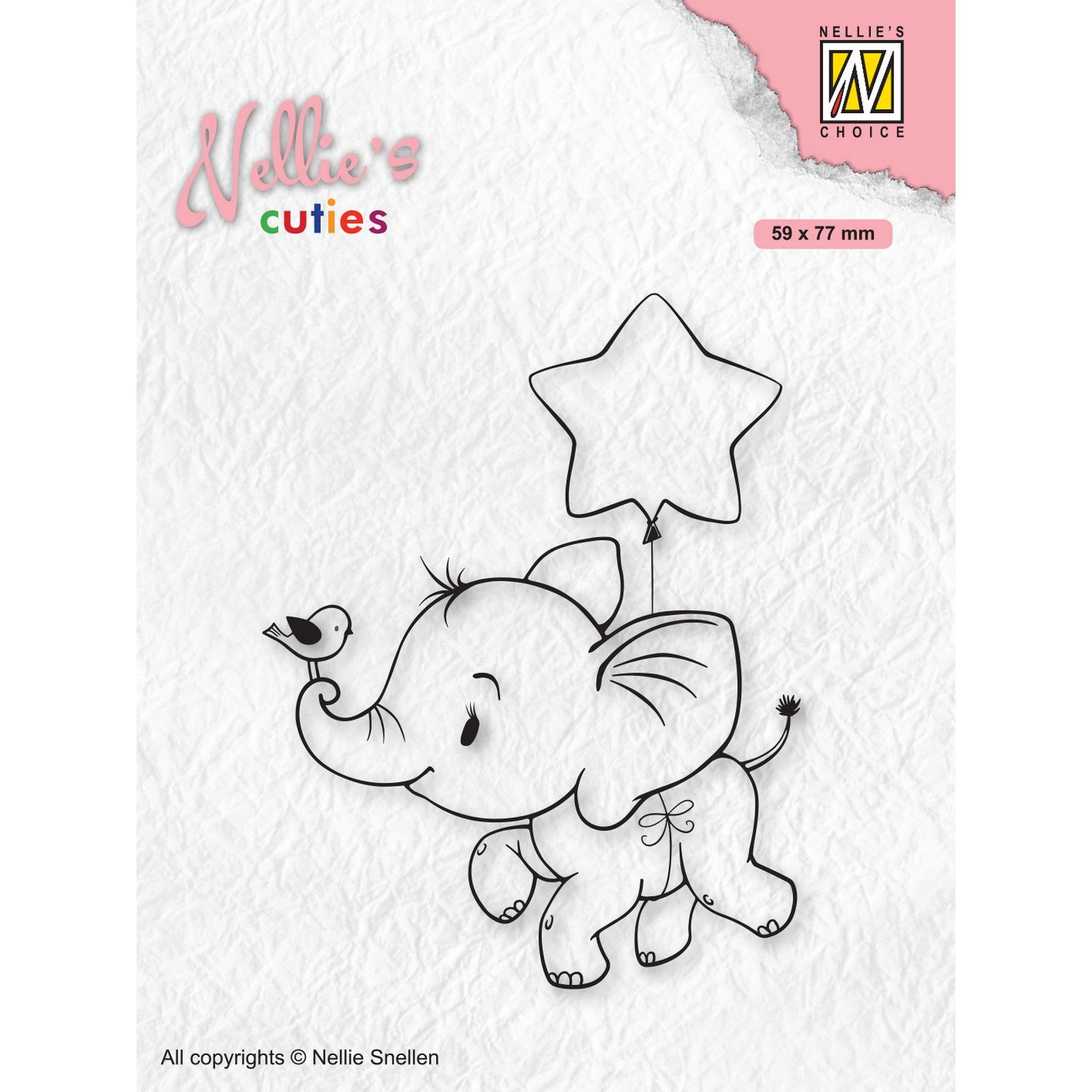 Nellie's Choice • Nellie's Christmas Cuties Clear Stamps Elephant With Star