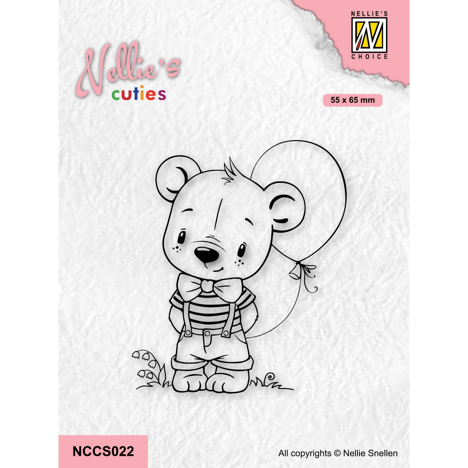 Nellie's Choice • Nellie's Cuties Clear Stamp Boy With Balloon