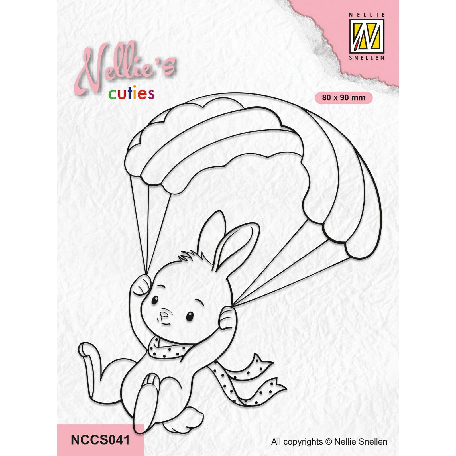 Nellie's Choice • Nellie's Cuties Clear Stamp Parachuting Bunny