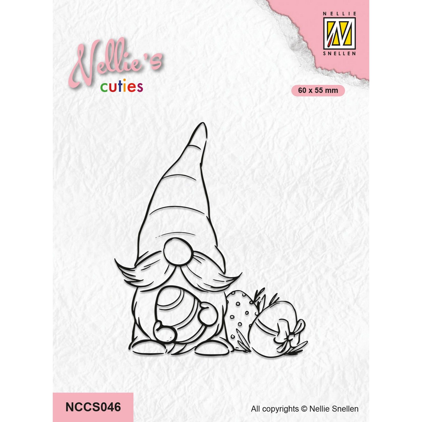 Nellie's Choice • Nellie's Cuties Clear Stamp Easter Gnome 60x55mm