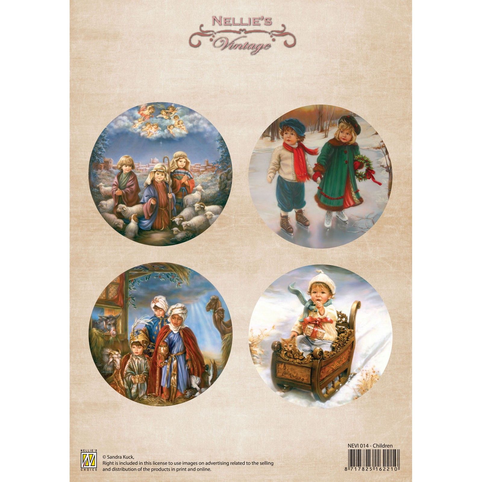 Nellie's Choice • Feuille De Découpage Christmas Colour Vintage Children