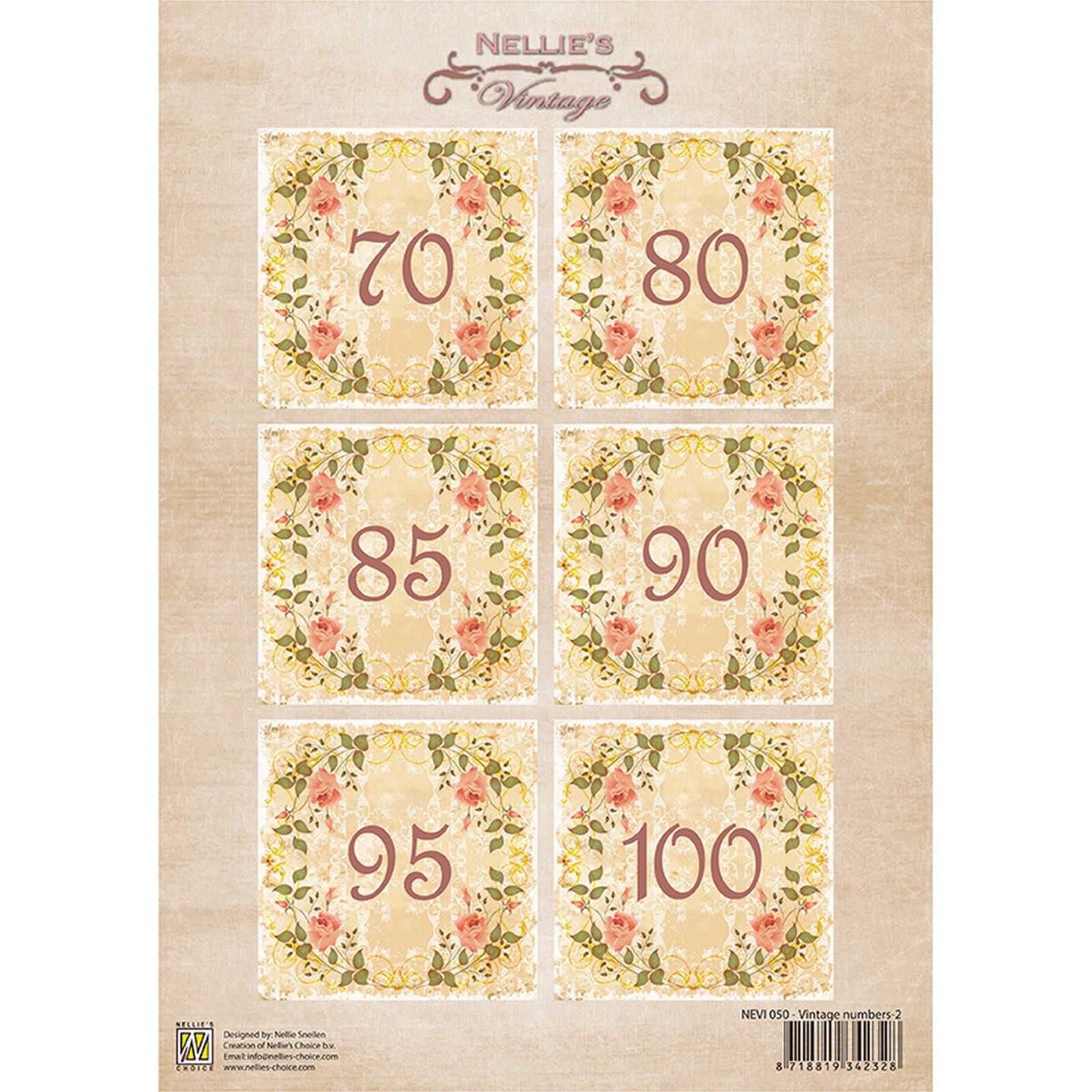 Nellie's Choice • Cutting Sheets Vintage Numbers 2