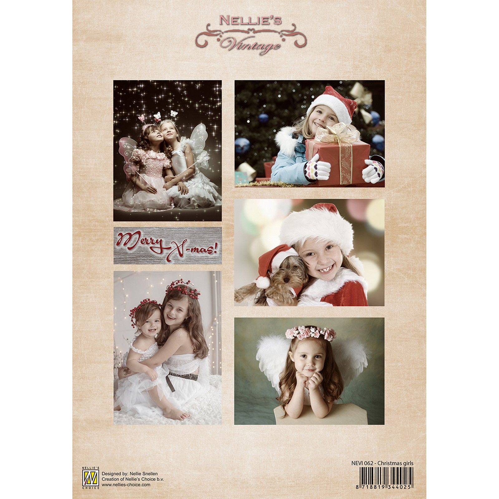 Nellie's Choice • Feuille De Découpage Vintage Christmas Girls