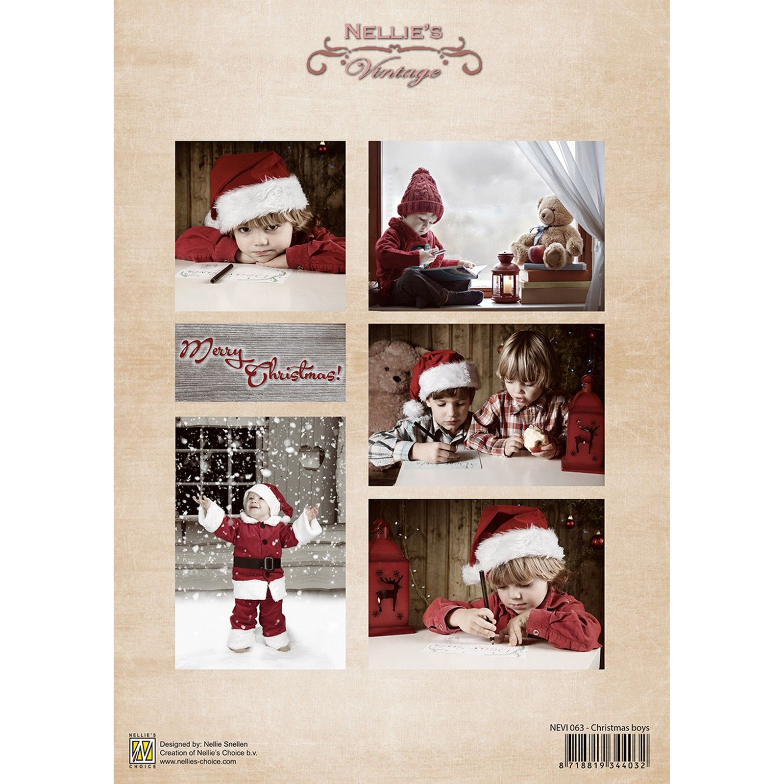 Nellie's Choice • Feuille De Découpage Vintage Christmas Boys