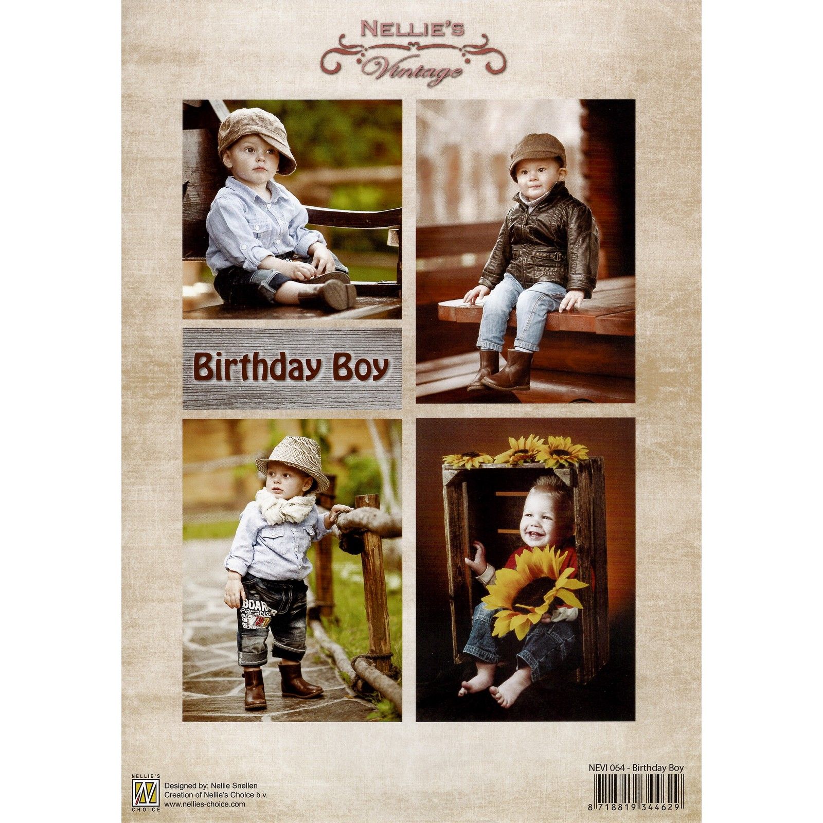 Nellie's Choice • Vintage Decoupage Foglio Birthday Boy A4