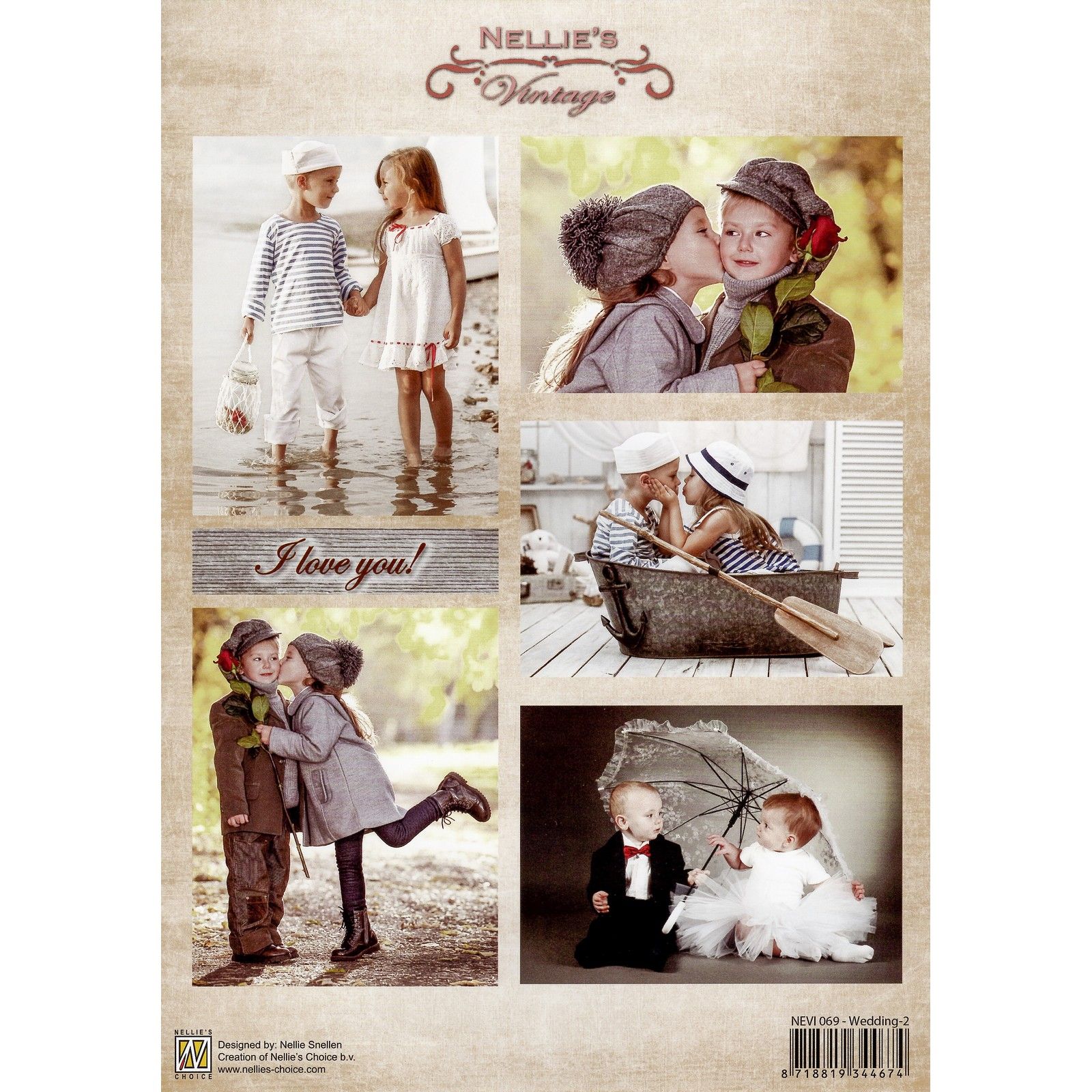Nellie's Choice • Vintage Decoupage Blatt Wedding-2 A4