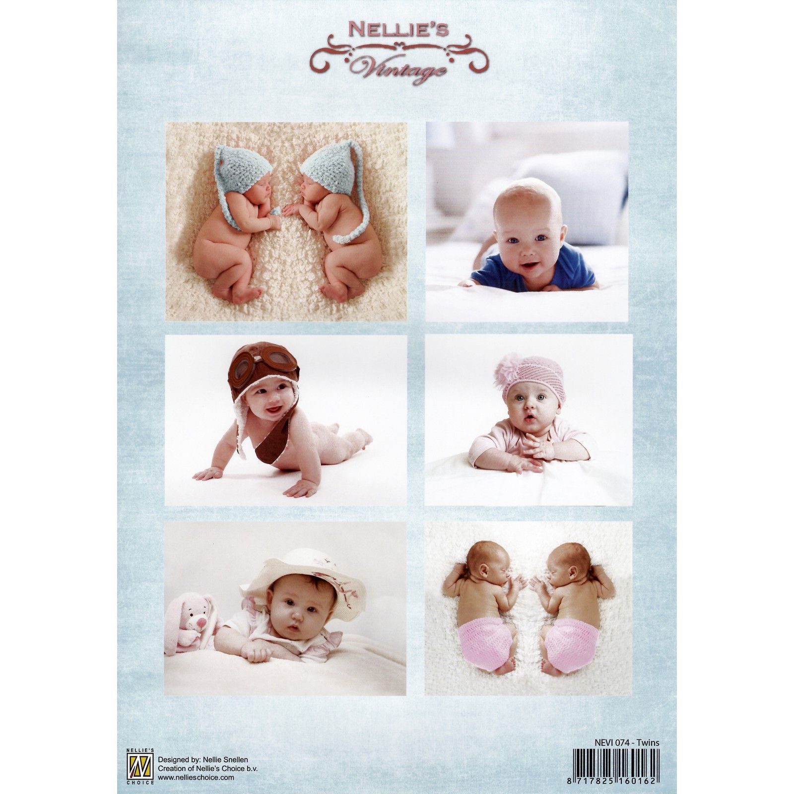 Nellie's Choice • Vintage Hoja de corte Babies And Twins A4