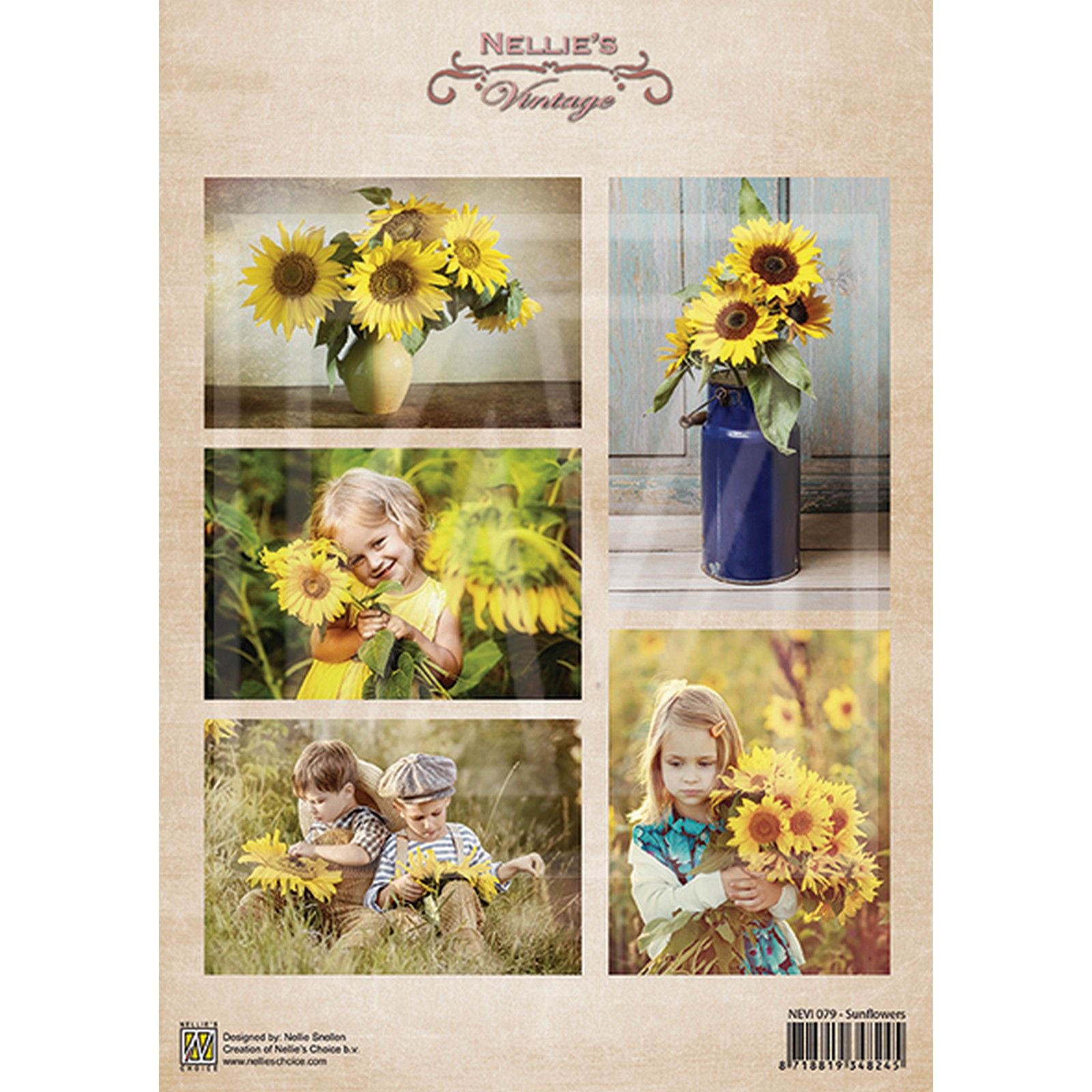 Nellie's Choice • Cutting Sheets Vintage Sunflowers