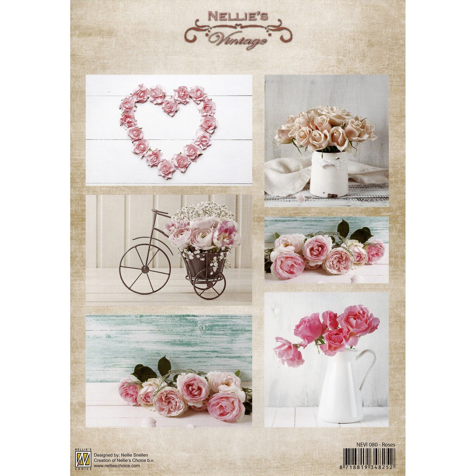Nellie's Choice • Vintage Decoupage Sheet Roses A4