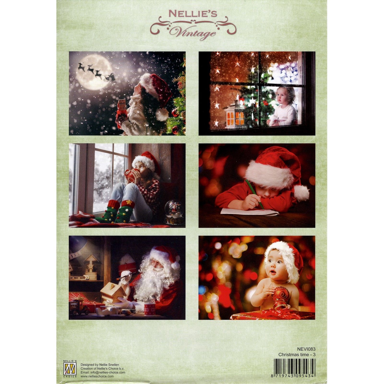 Nellie's Choice • Vintage Decoupage Blatt Christmas-Time-3 A4