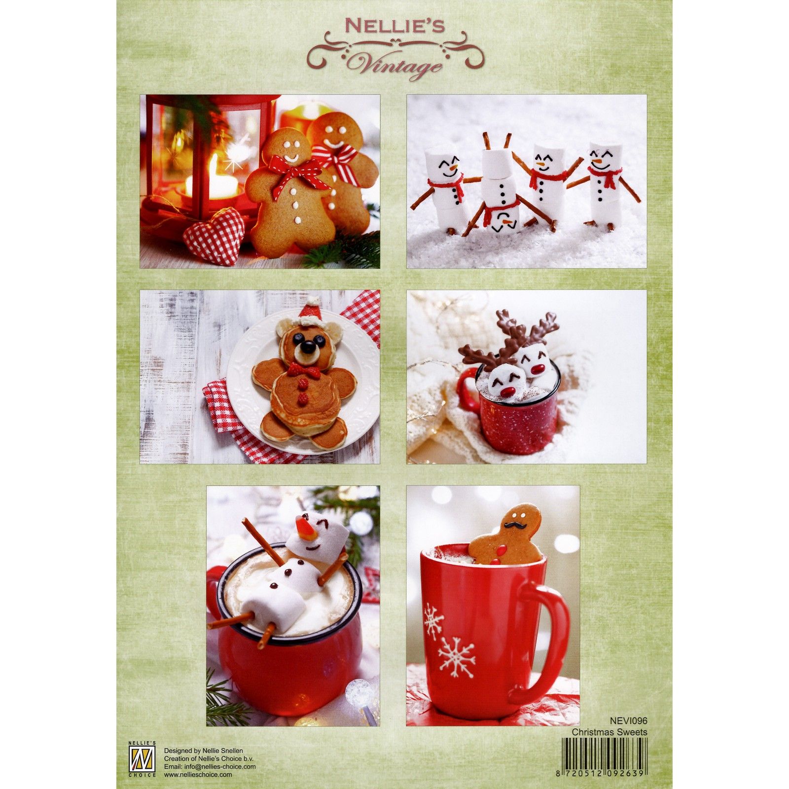 Nellie's Choice • Vintage Decoupage Feuilles Snowy Christmas Sweets A4