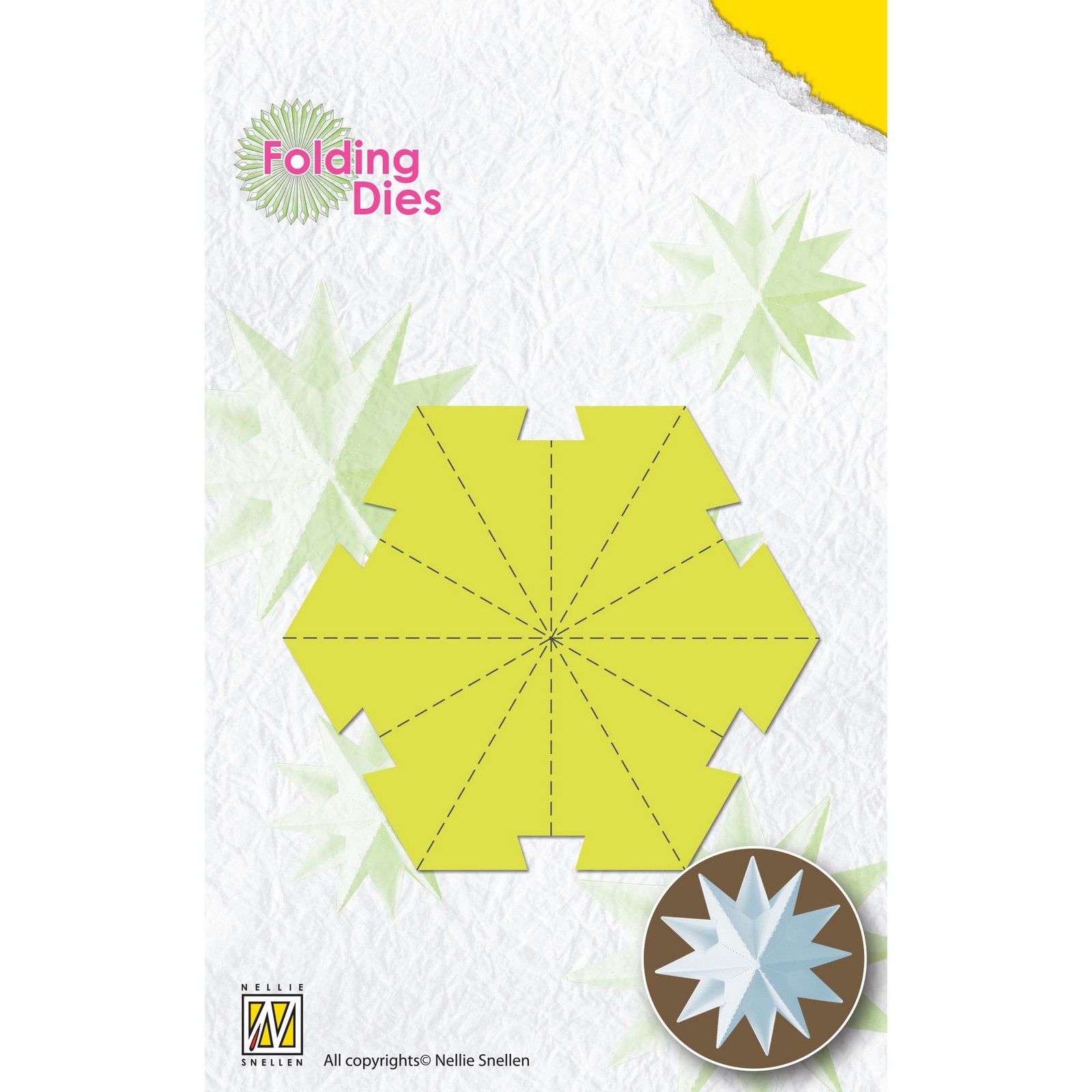 Nellie's Choice • Folding Dies Christmas Ball Star Medium