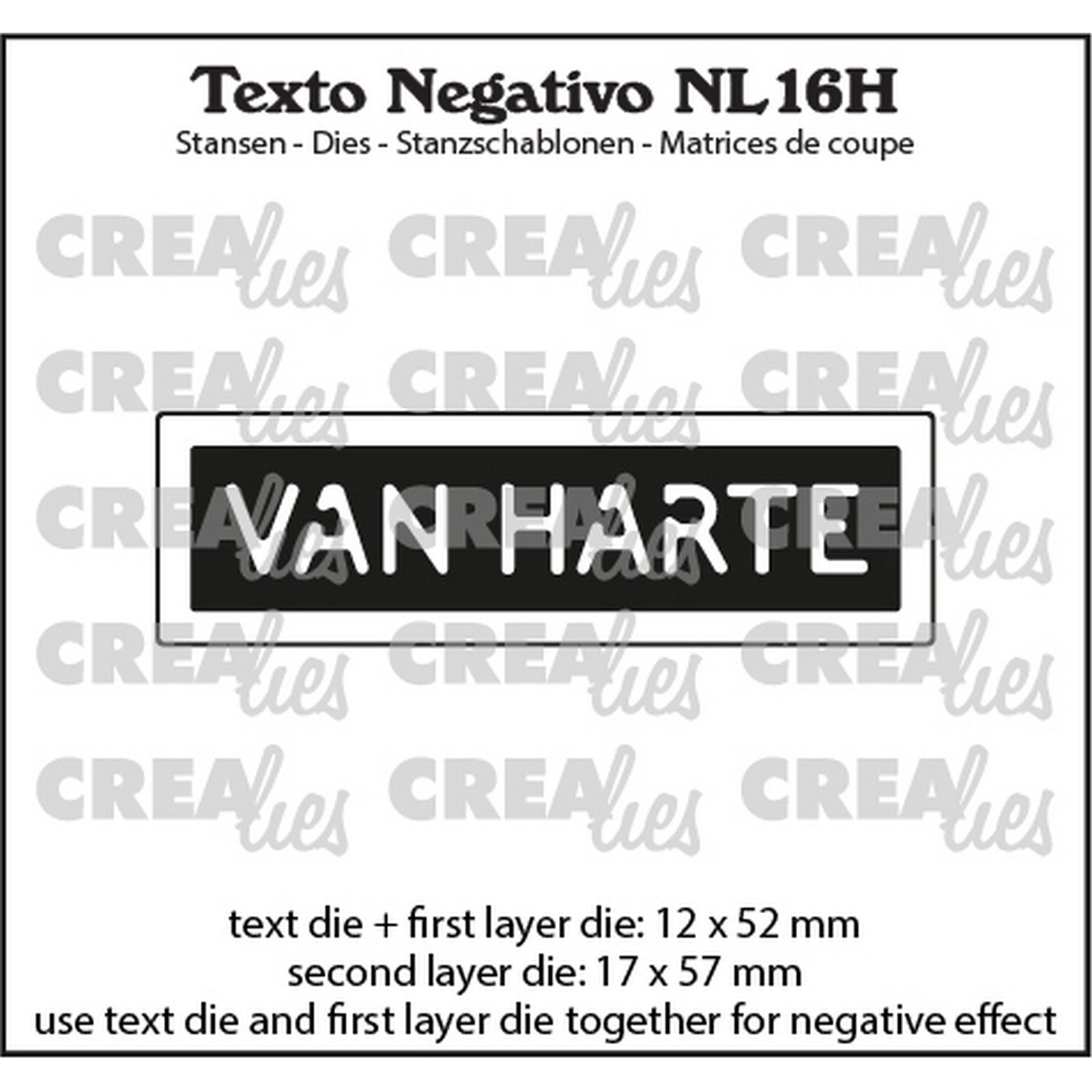 Crealies • Texto Negativo VAN HARTE 