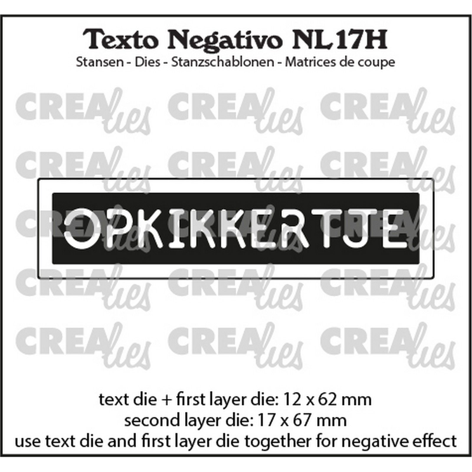 Crealies • Texto Negativo OPKIKKERTJE