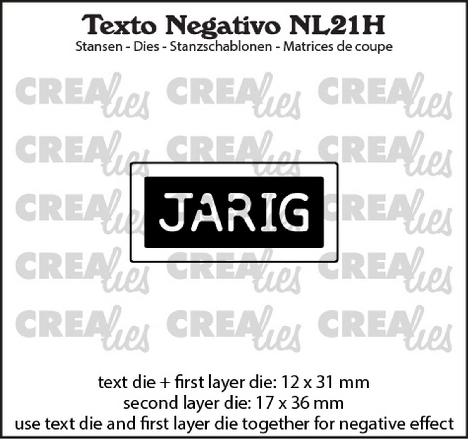 Crealies • Texto Negativo JARIG (Dutch Text)