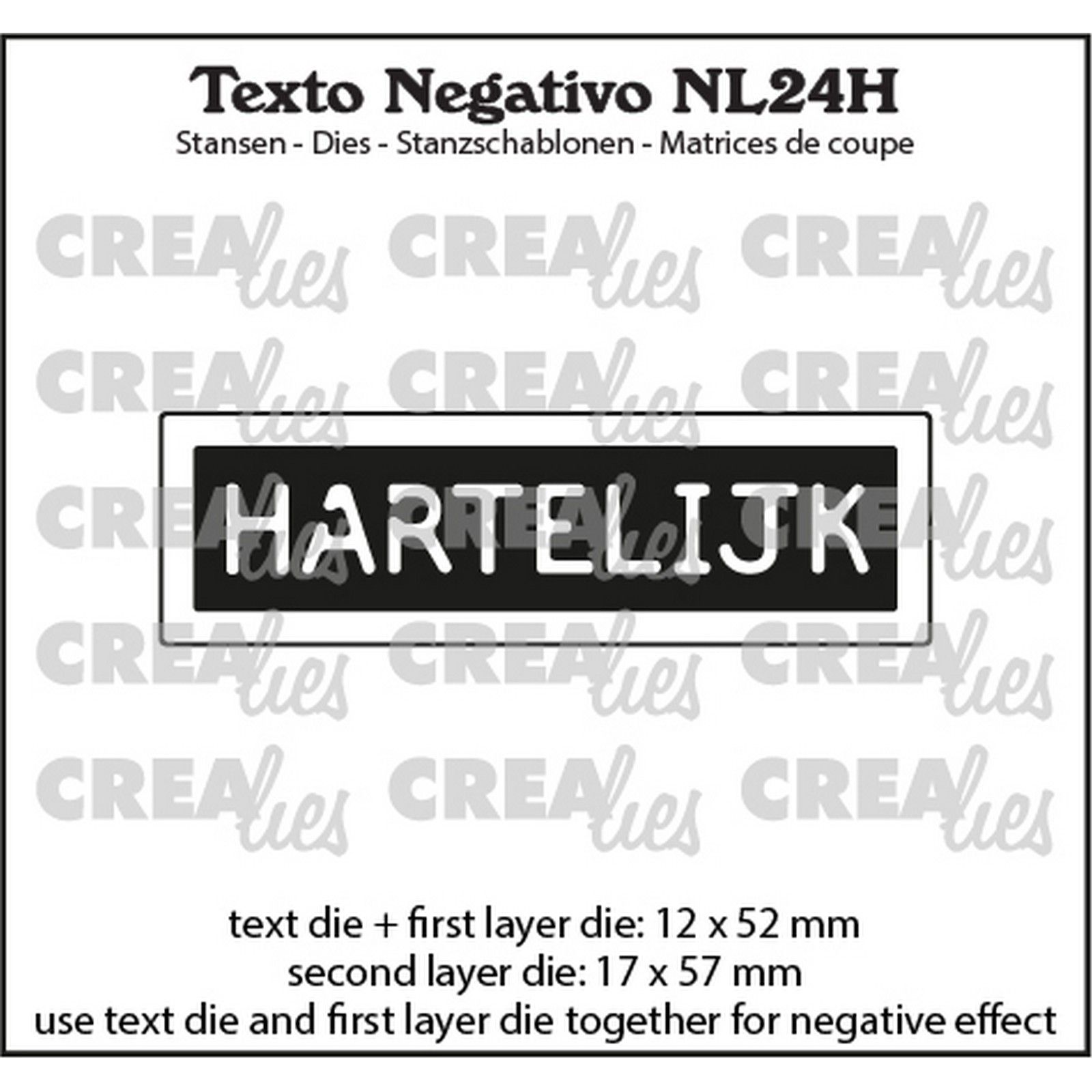 Crealies • Texto Negativo HARTELIJK