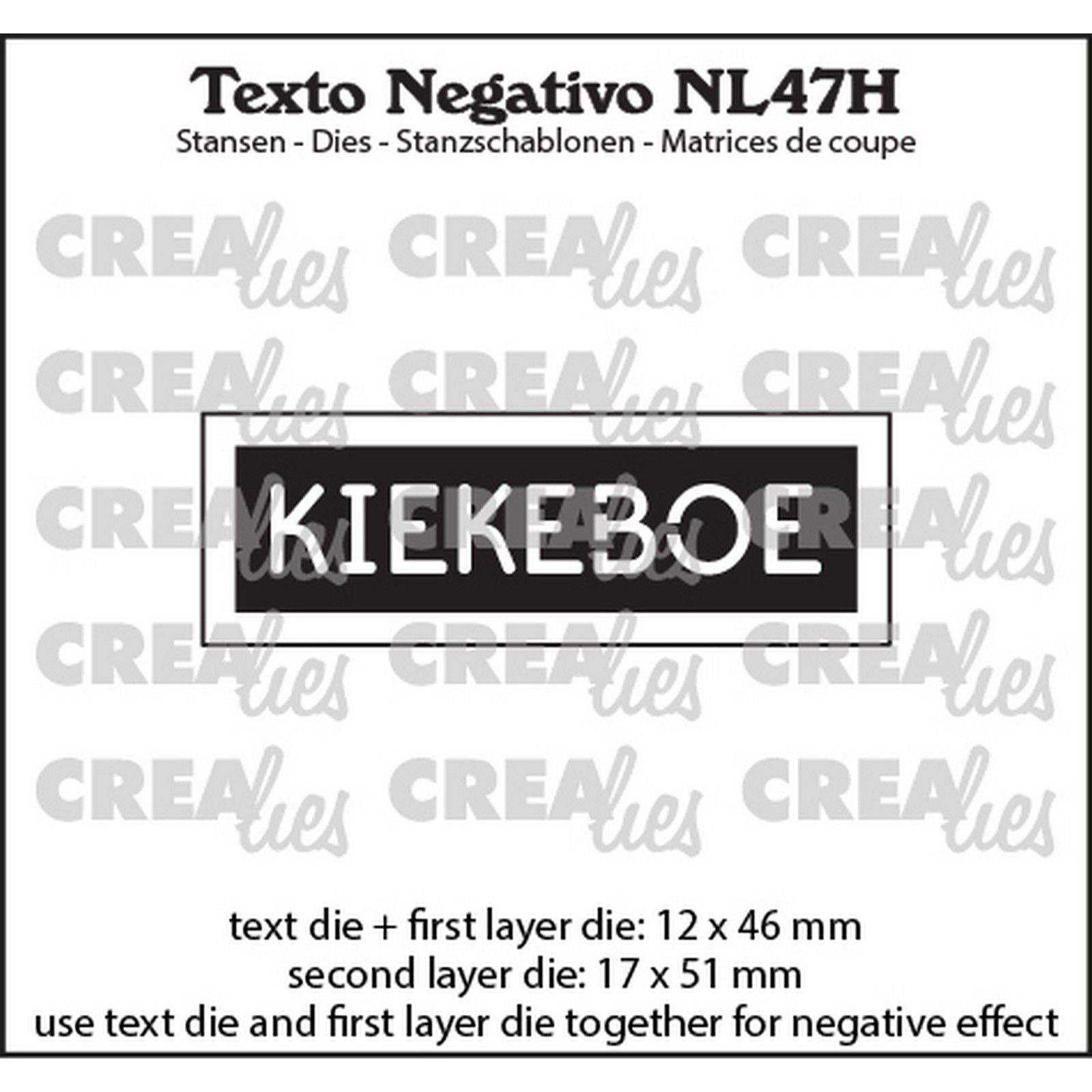Crealies • Texto Negativo Kiekeboe (Horizontaal)