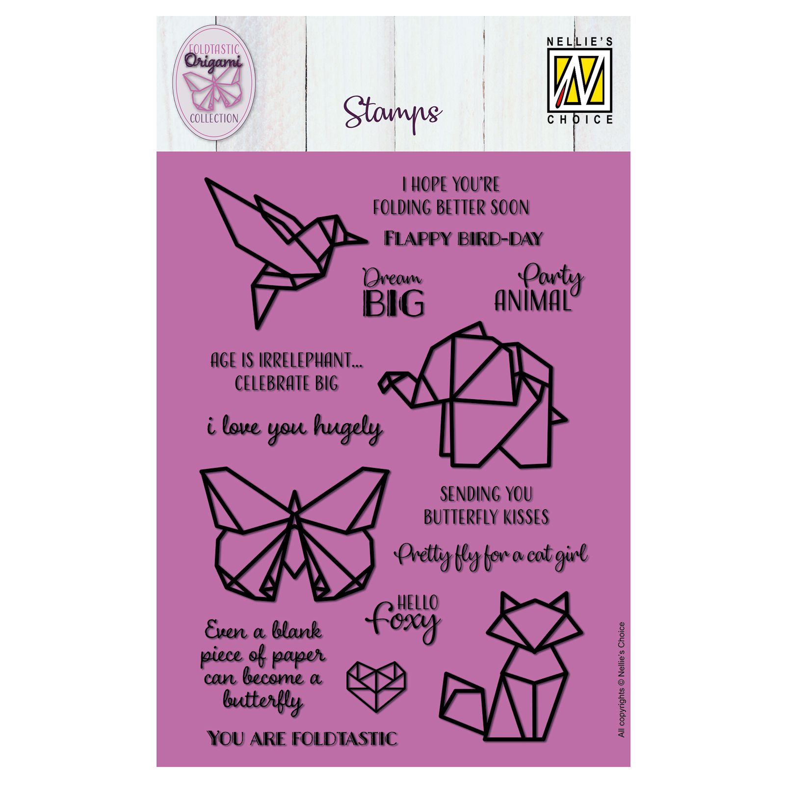 Nellie's Choice • Clear Stamps Foldtastic Origami A6