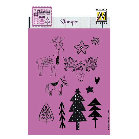 Nellie's Choice • Clear Stamps Scandinavian Scenery 11pcs