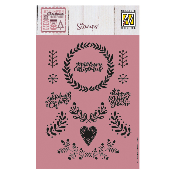 Nellie's Choice • Clear Stamps Scandinavian Wreaths 13pcs