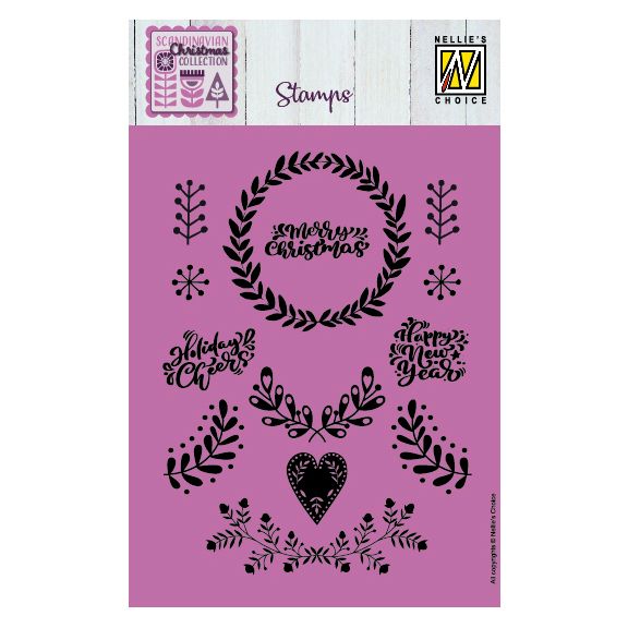 Nellie's Choice • Clear Stamps Scandinavian Wreaths 13pcs