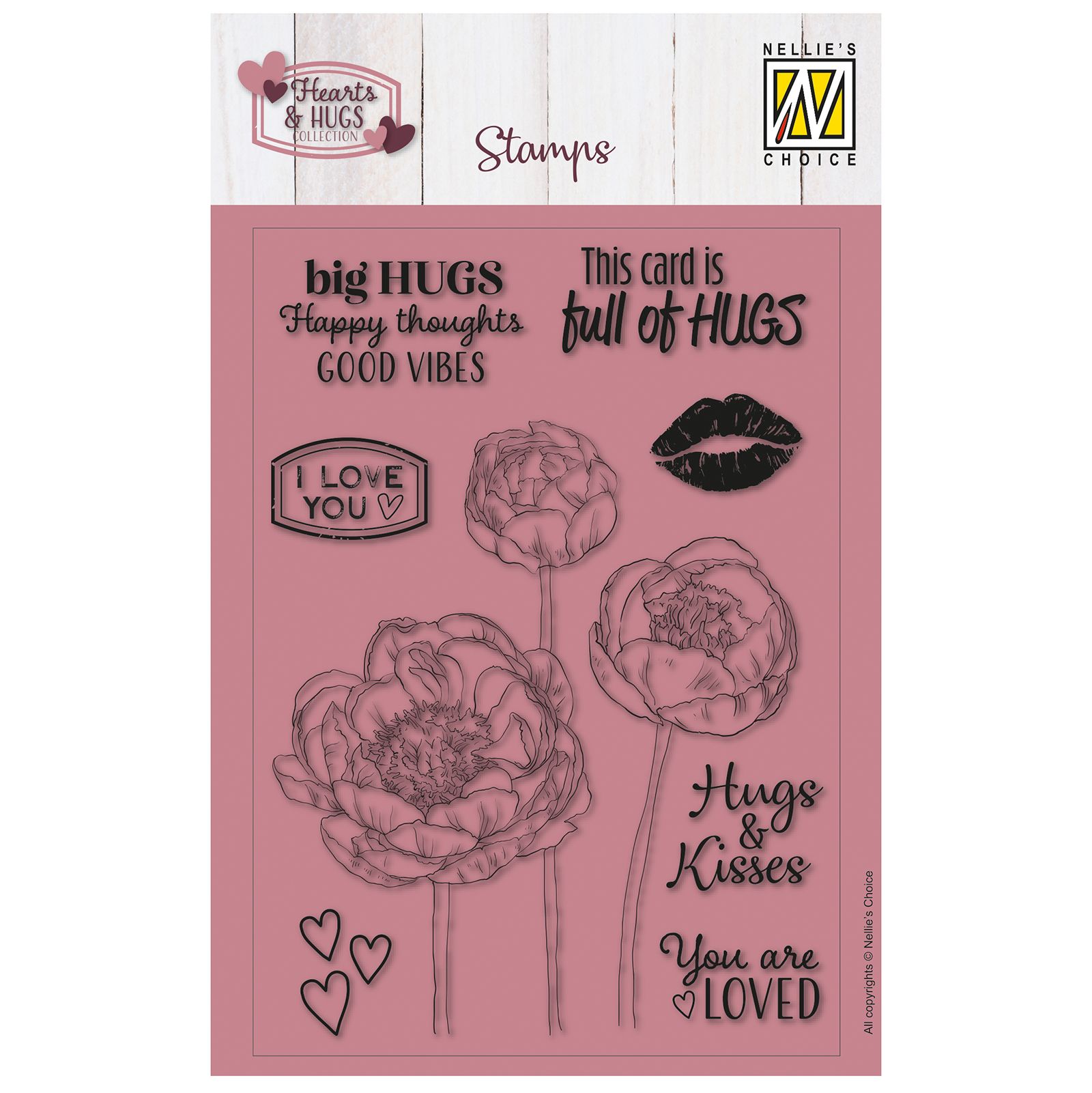 Nellie's Choice • Clear Stamp Set A6 Full Of Hugs