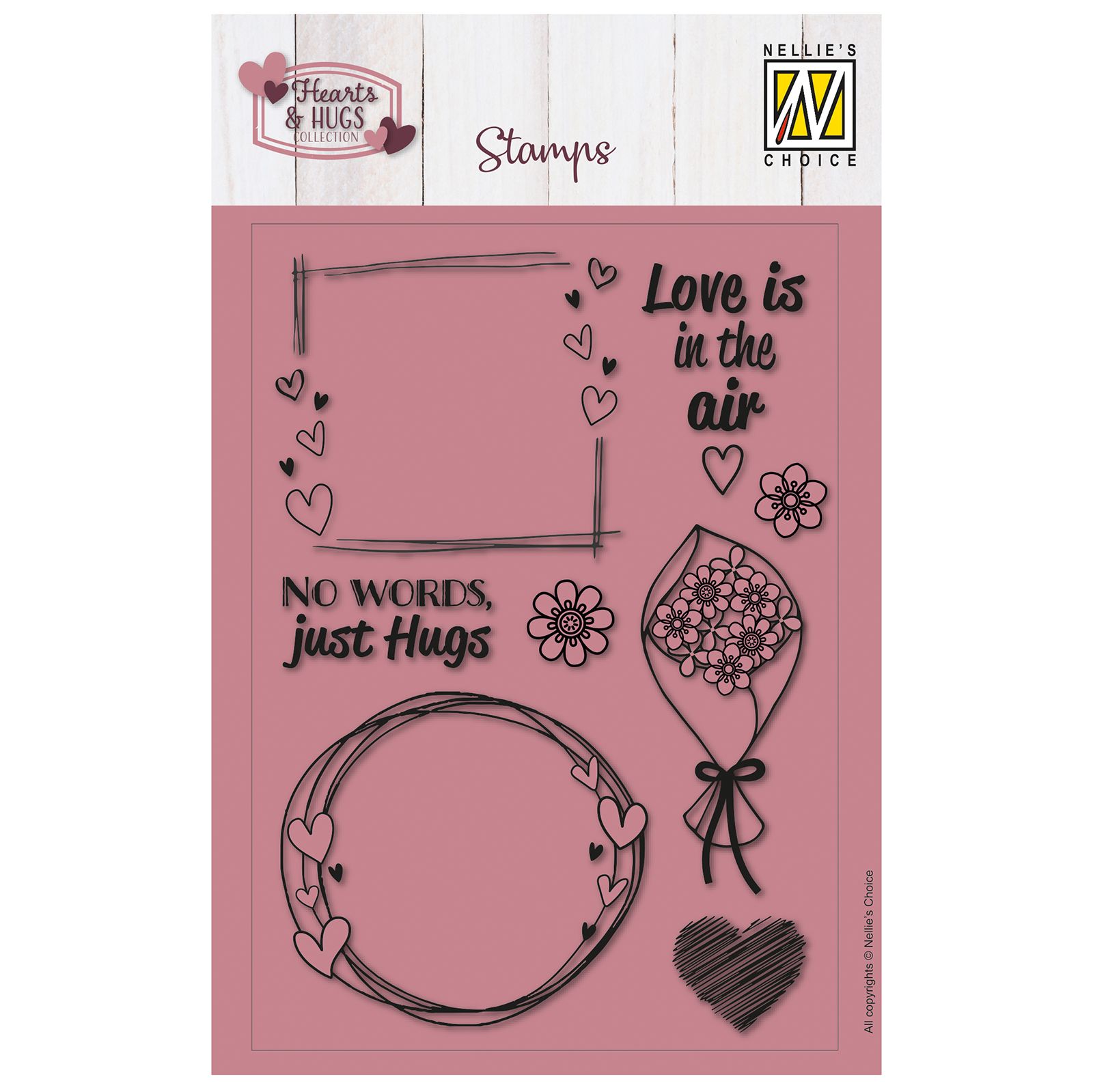 Nellie's Choice • Clear Stamp Set A6 No Words, Just Hugs