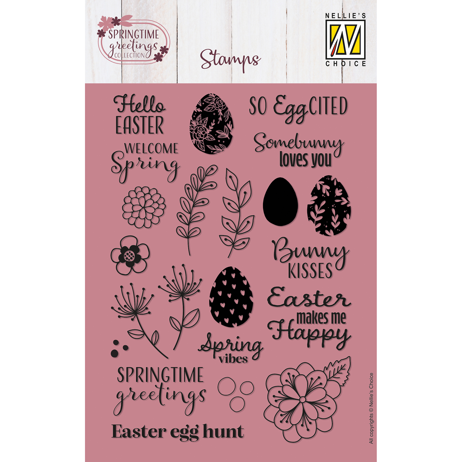 Nellie's Choice • Clear Stamp Set A6 Springtime Greetings