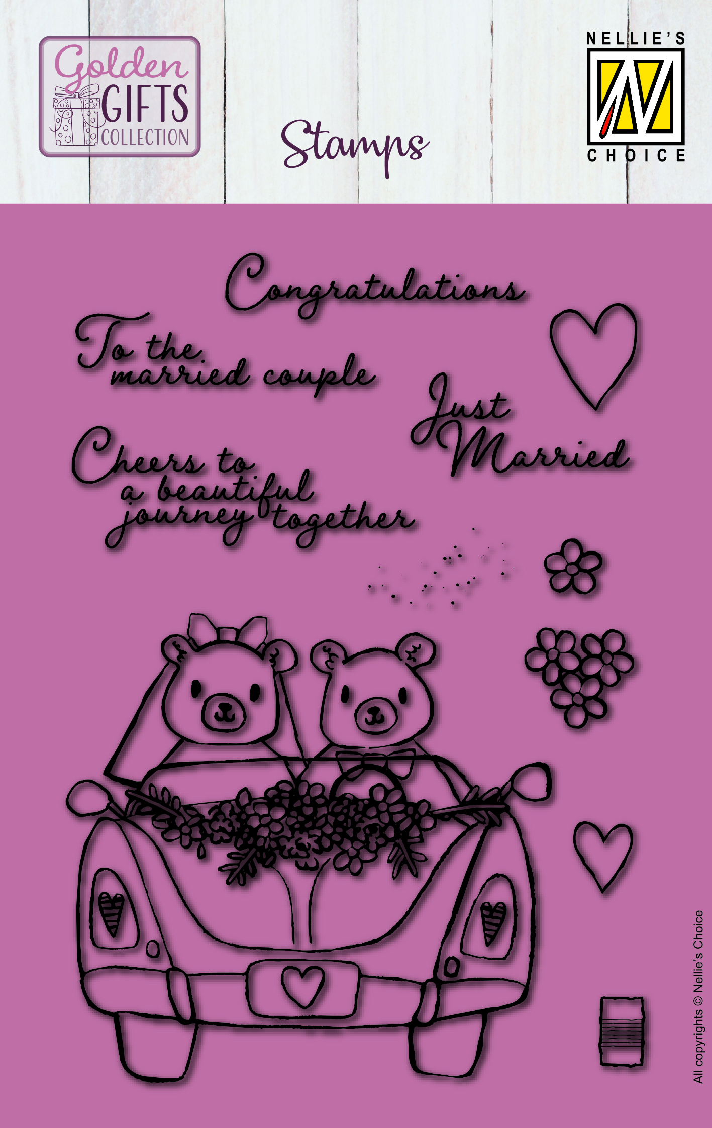 Nellie's Choice • Clear Stamp Set A6 Just Married