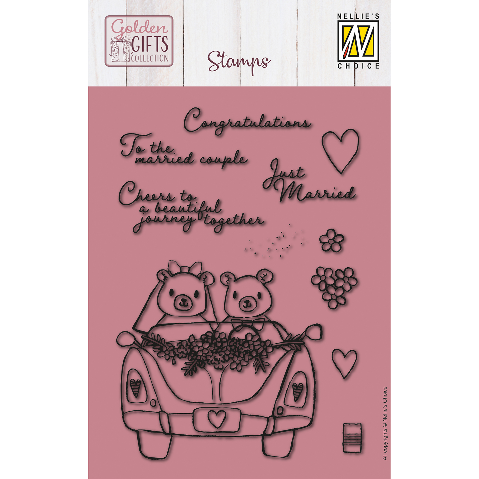 Nellie's Choice • Clear Stamp Set A6 Just Married