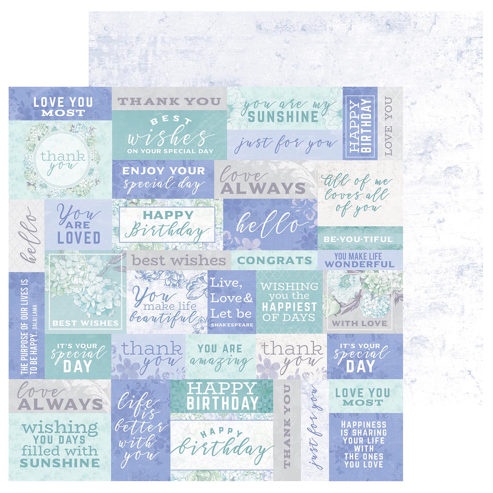 Kaisercraft • Lilac whisper double-sided 12x12" Well wishes