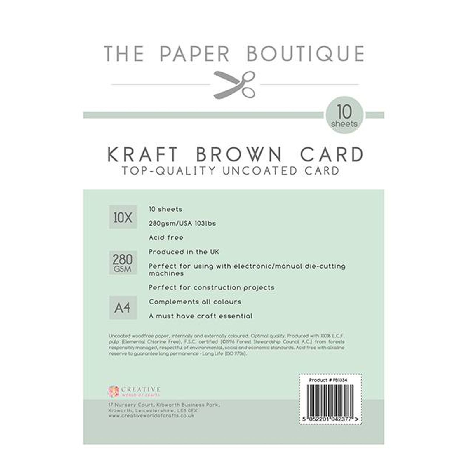 The Paper Boutique • Kraft Brown card A4