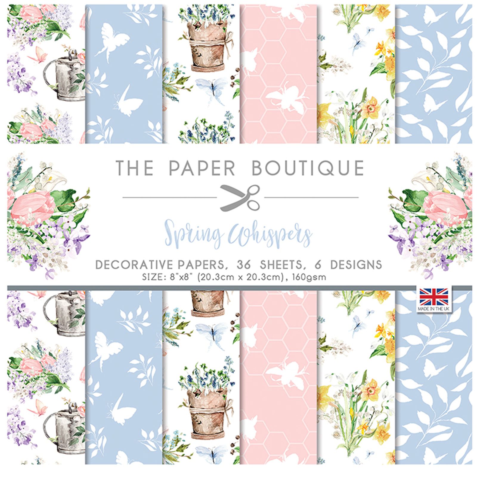 The Paper Boutique • Spring whispers decorative papers 8x8"