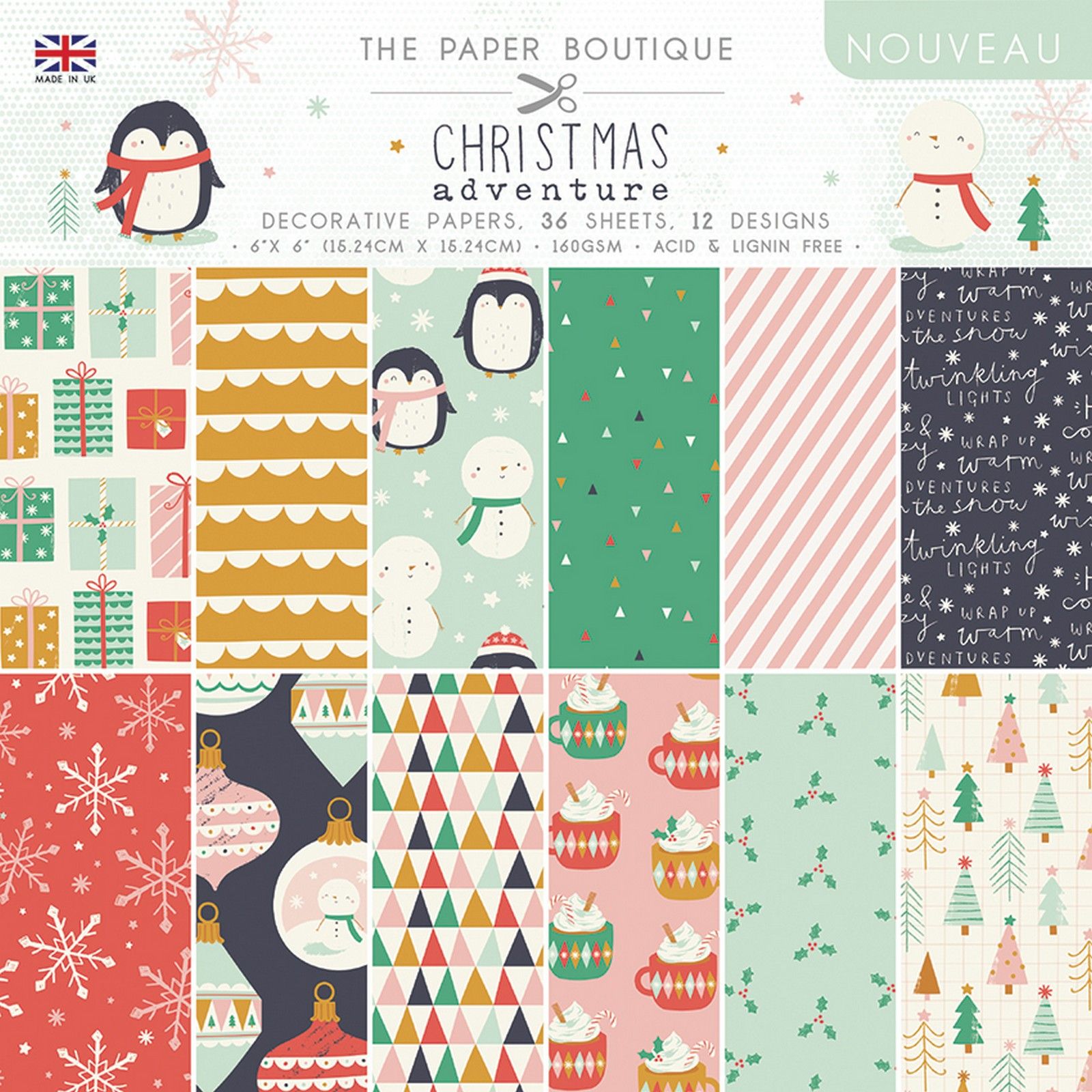 The Paper Boutique • Christmas adventure decorative papers 15,24x15,24cm
