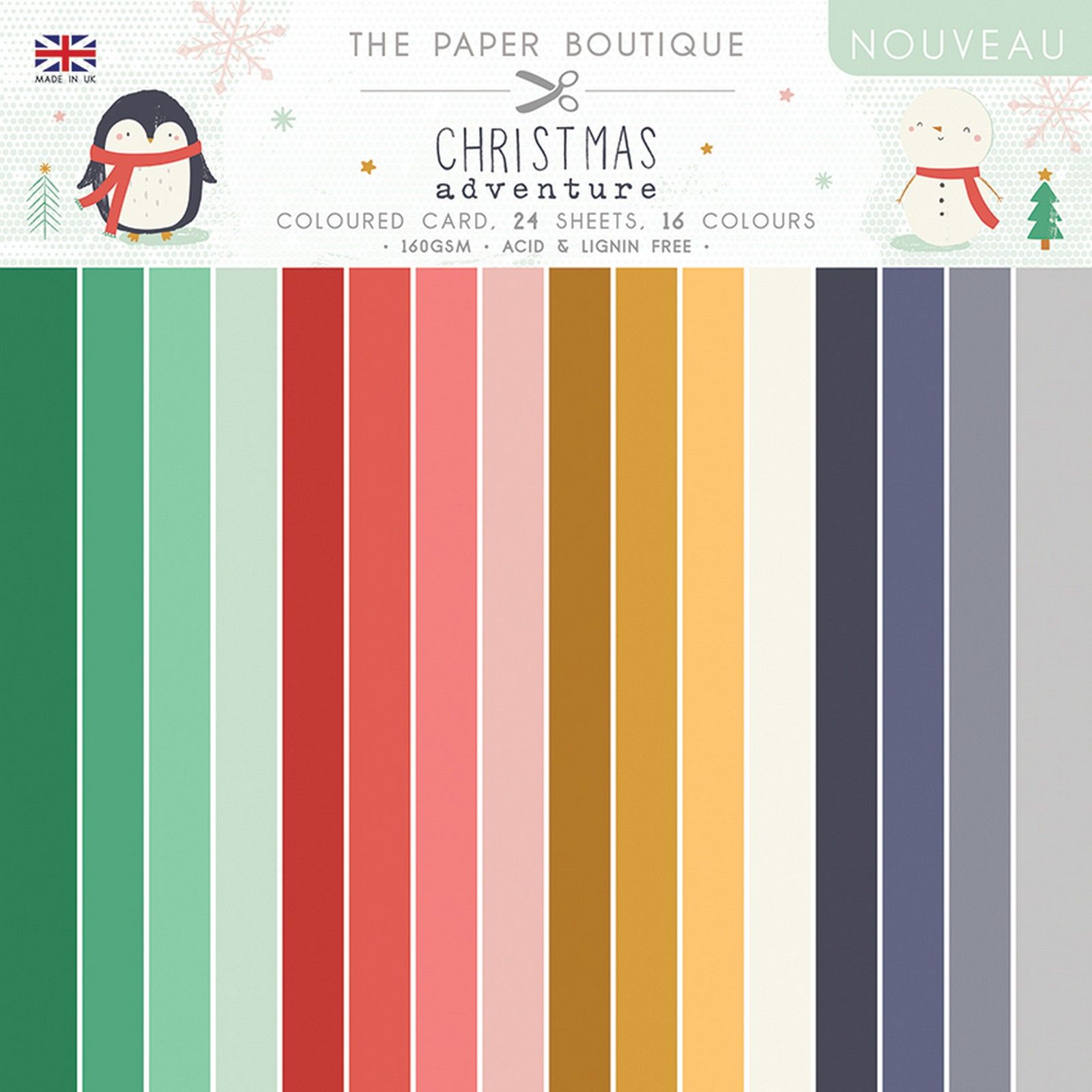 The Paper Boutique • Christmas adventure colour card collection 20,32x20,32cm