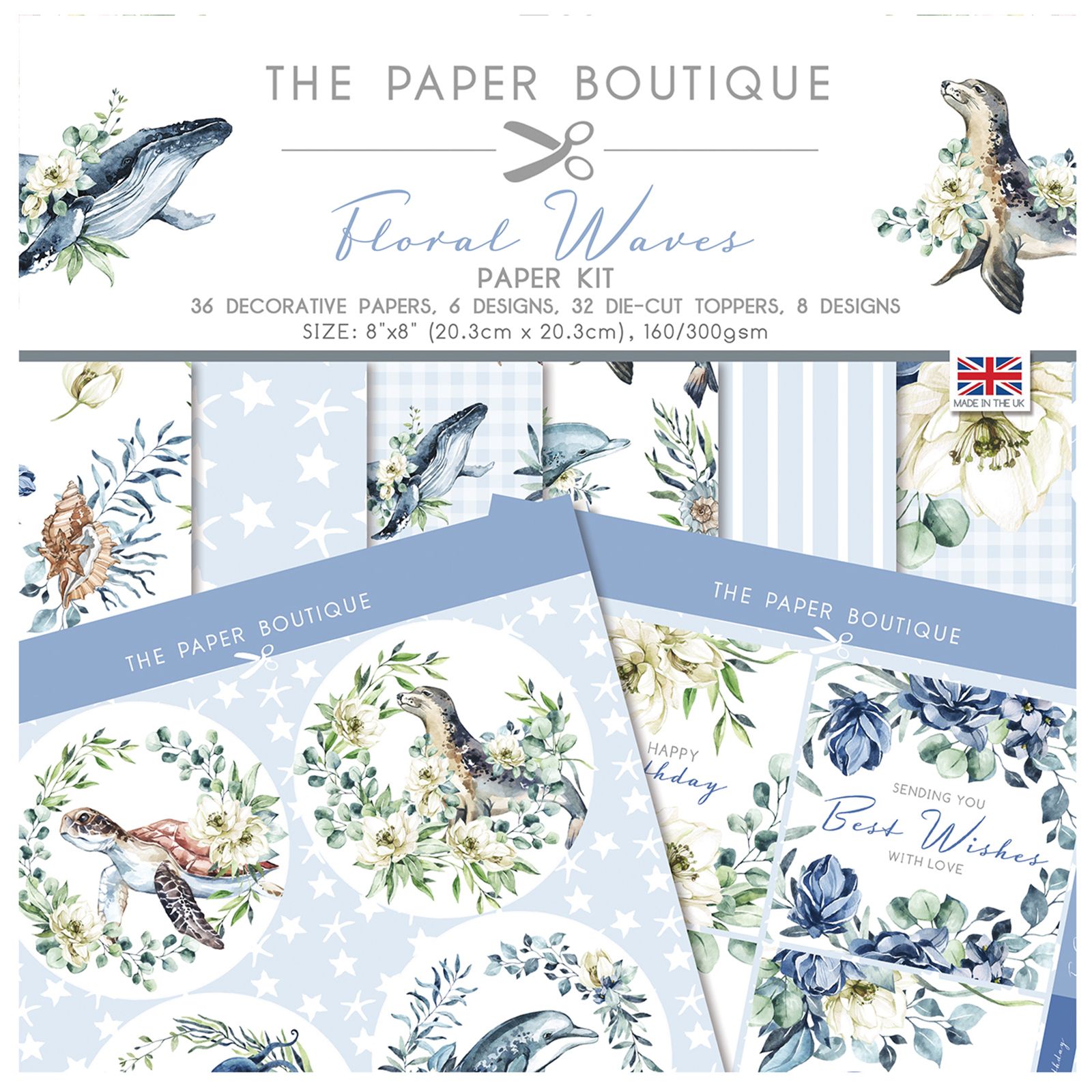 The Paper Boutique • Floral waves paper kit