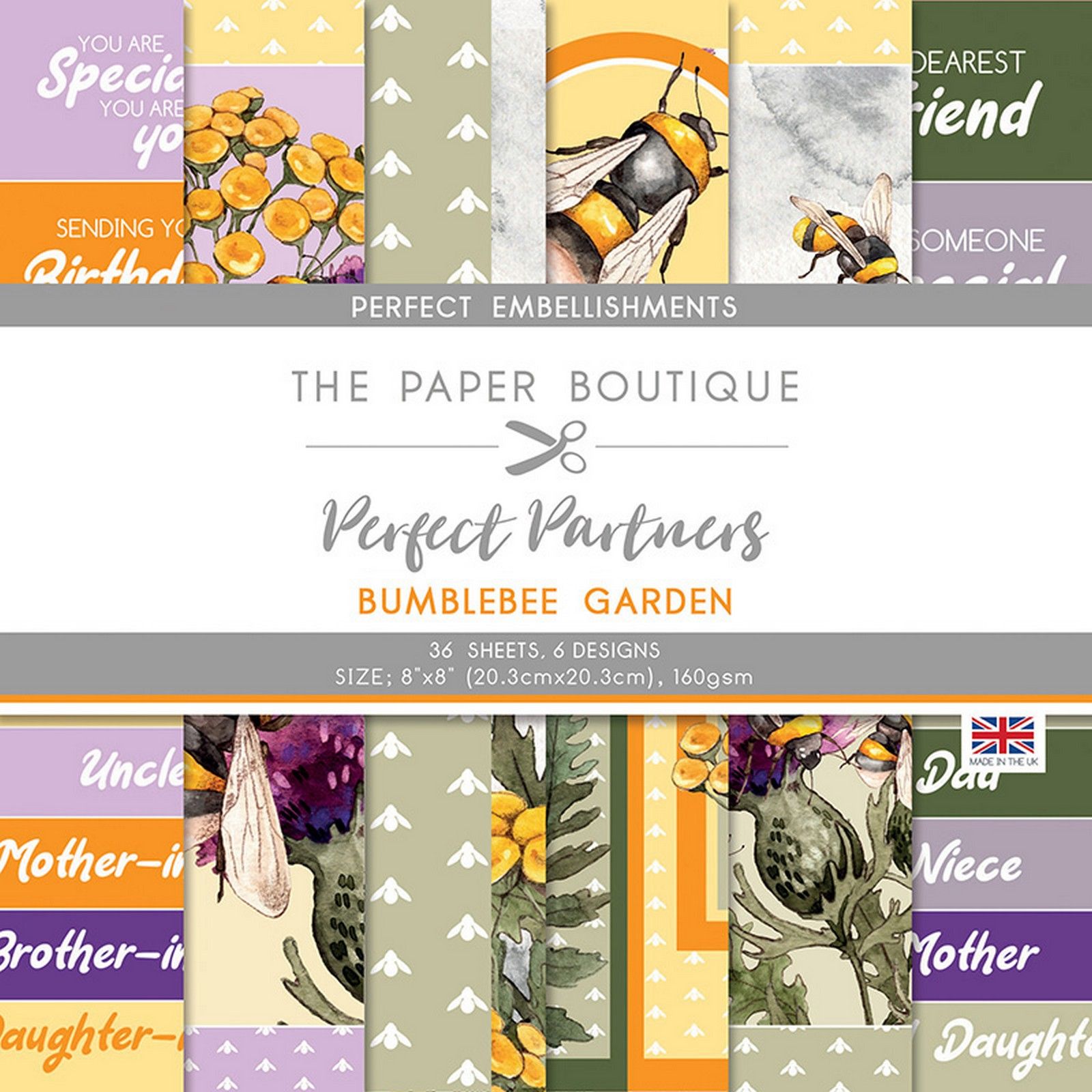 The Paper Boutique • Perfect partners Bumblebee garden perfect embellishments