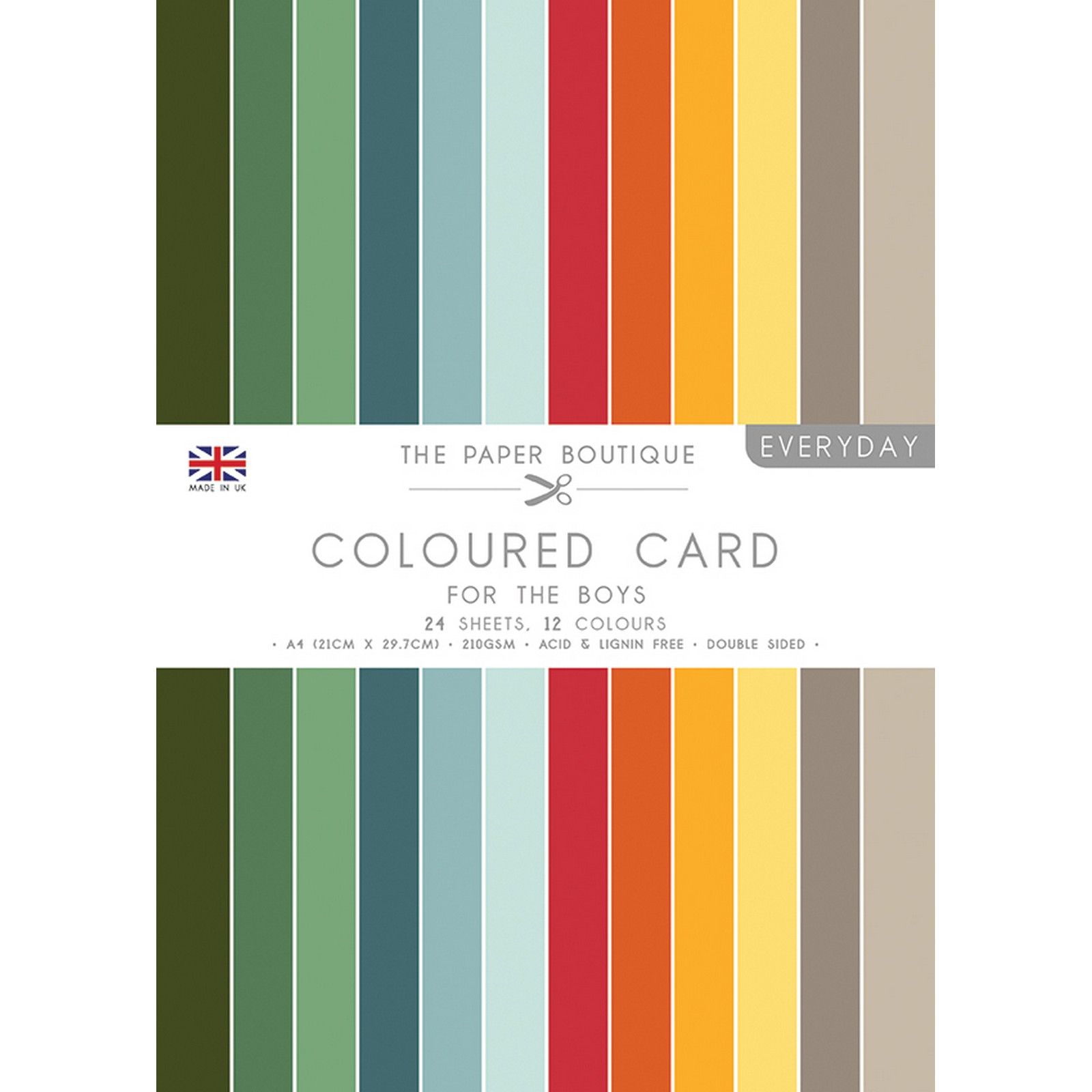 The Paper Boutique • Everyday for the boys coloured card