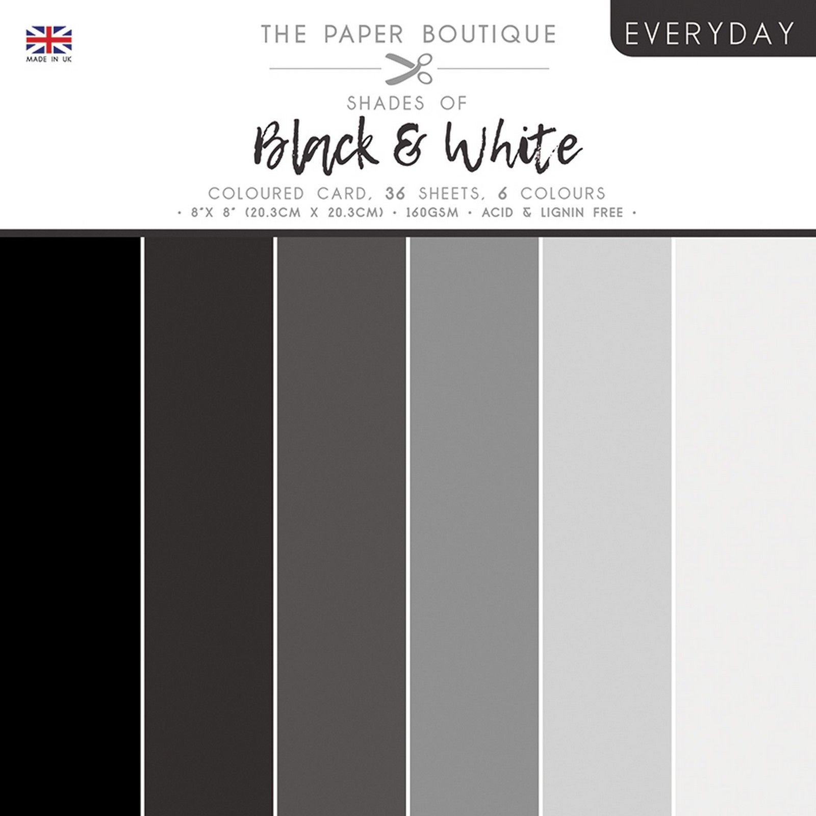 The Paper Boutique • Everyday shades of black & white coloured card 